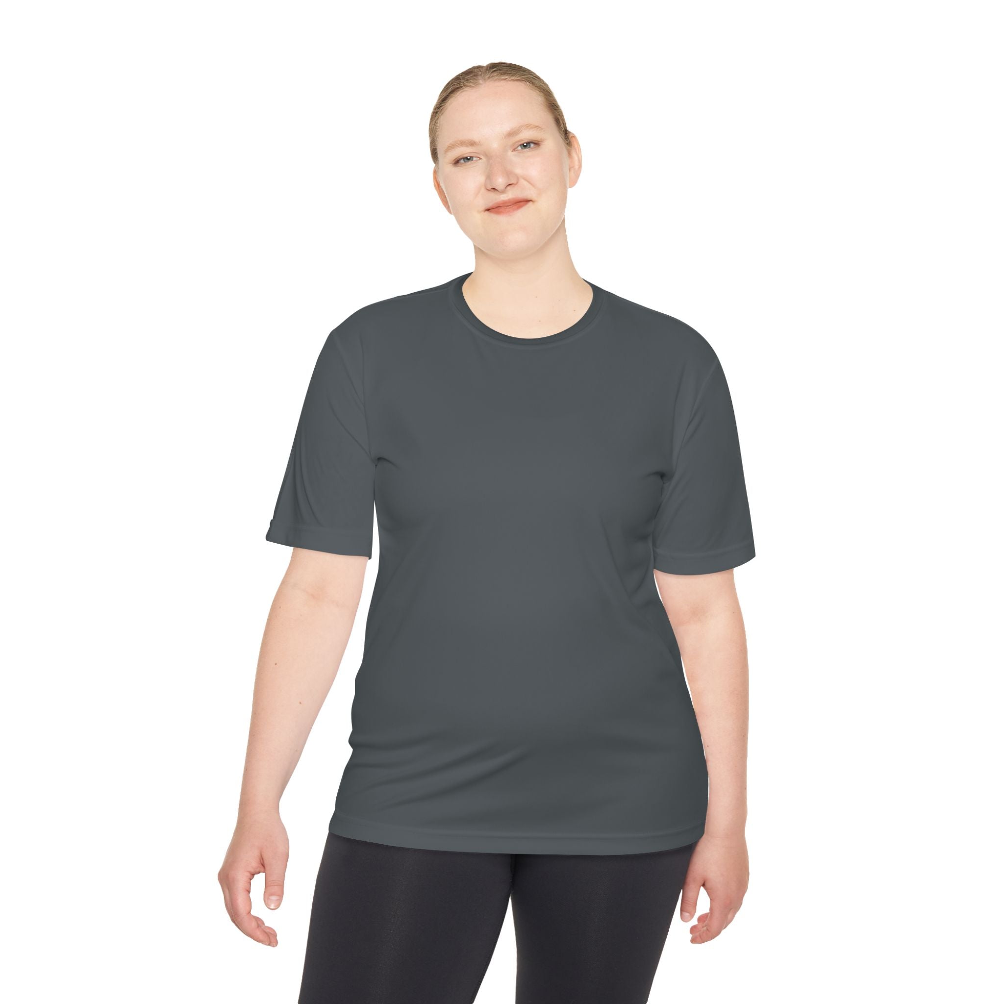 Big Dink Energy Unisex Performance Tee Heather Grey with Green