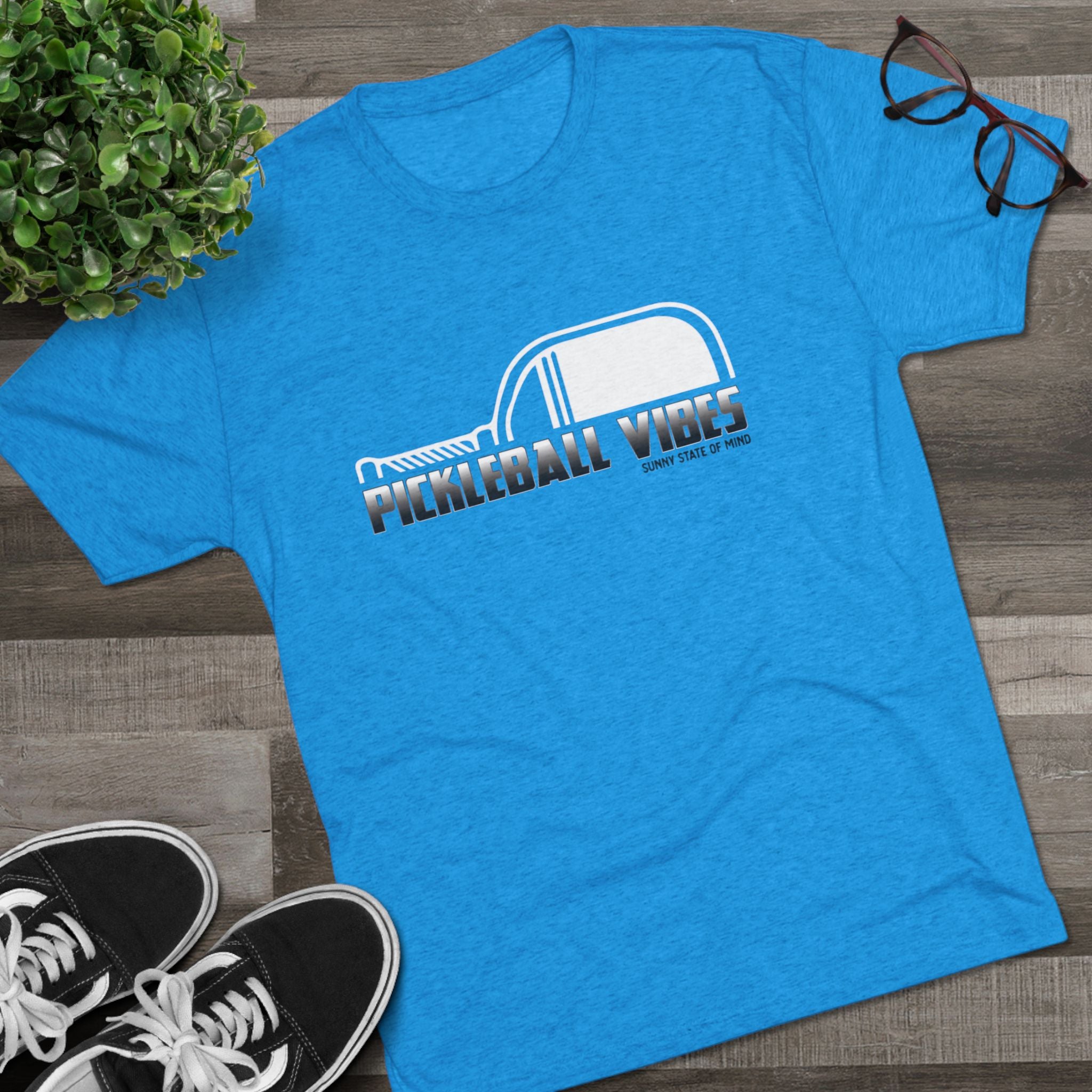 Pickleball Vibes – Retro Black Edition Unisex Tri-Blend Tee