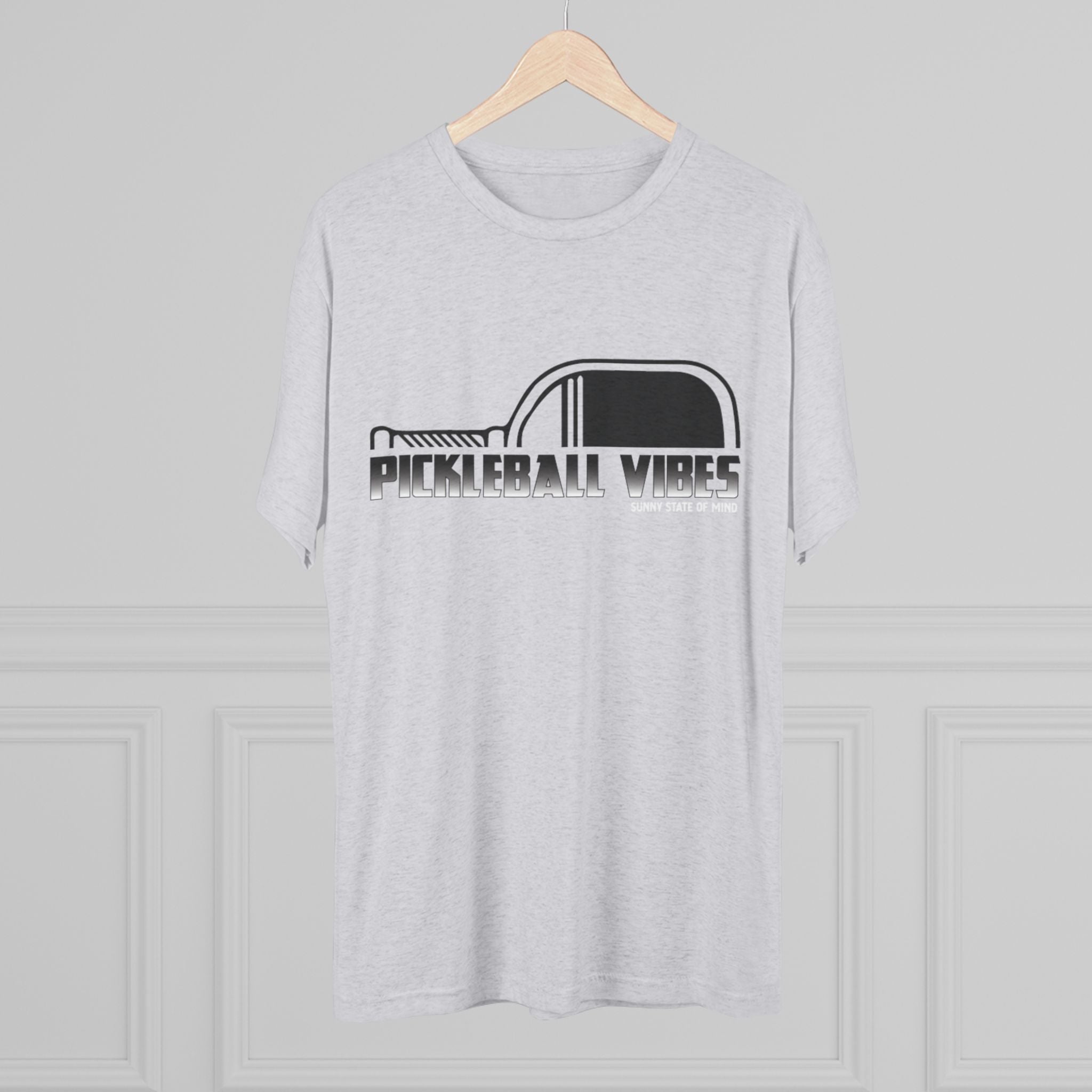 Pickleball Vibes – Retro Black Edition Unisex Tri-Blend Tee