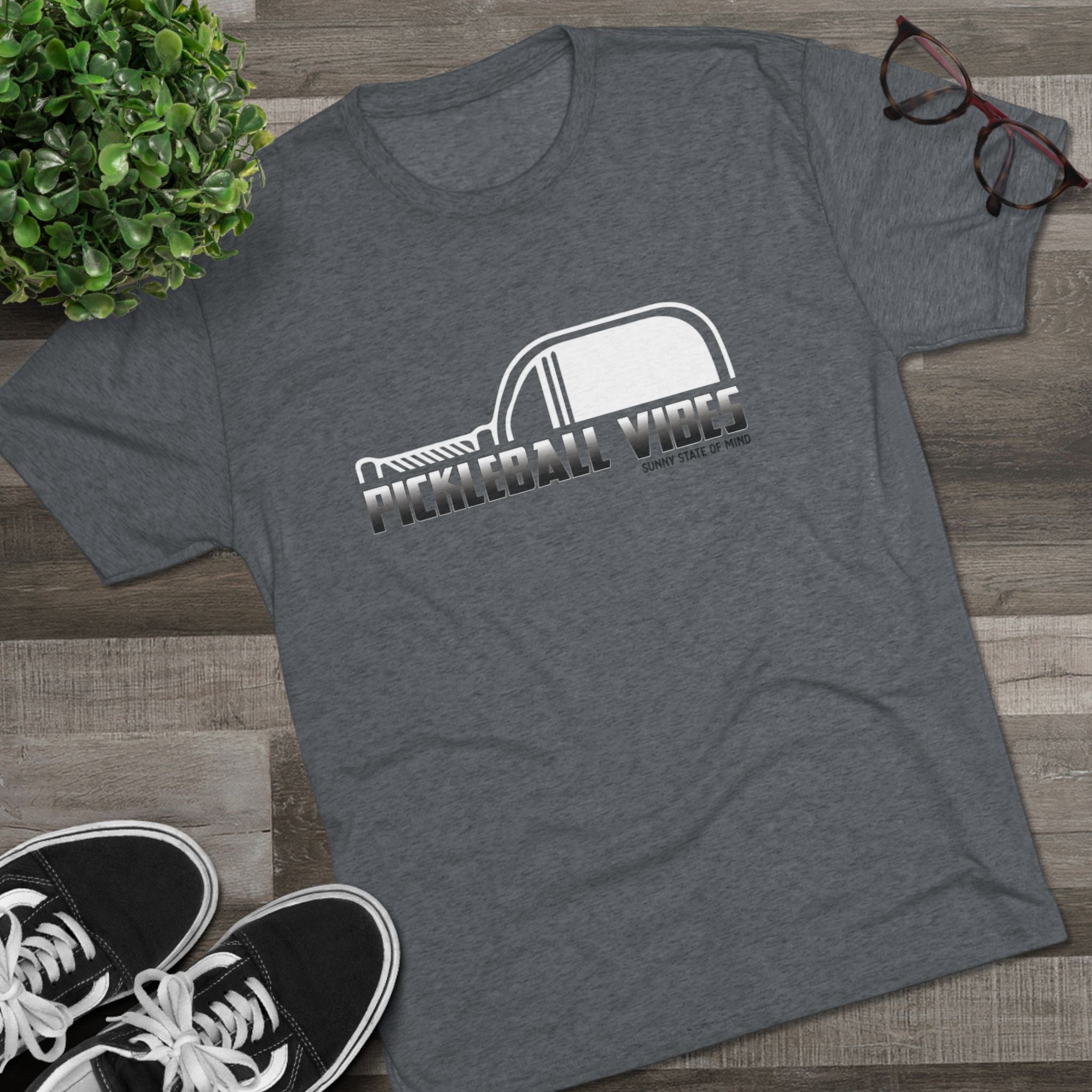 Pickleball Vibes – Retro Black Edition Unisex Tri-Blend Tee