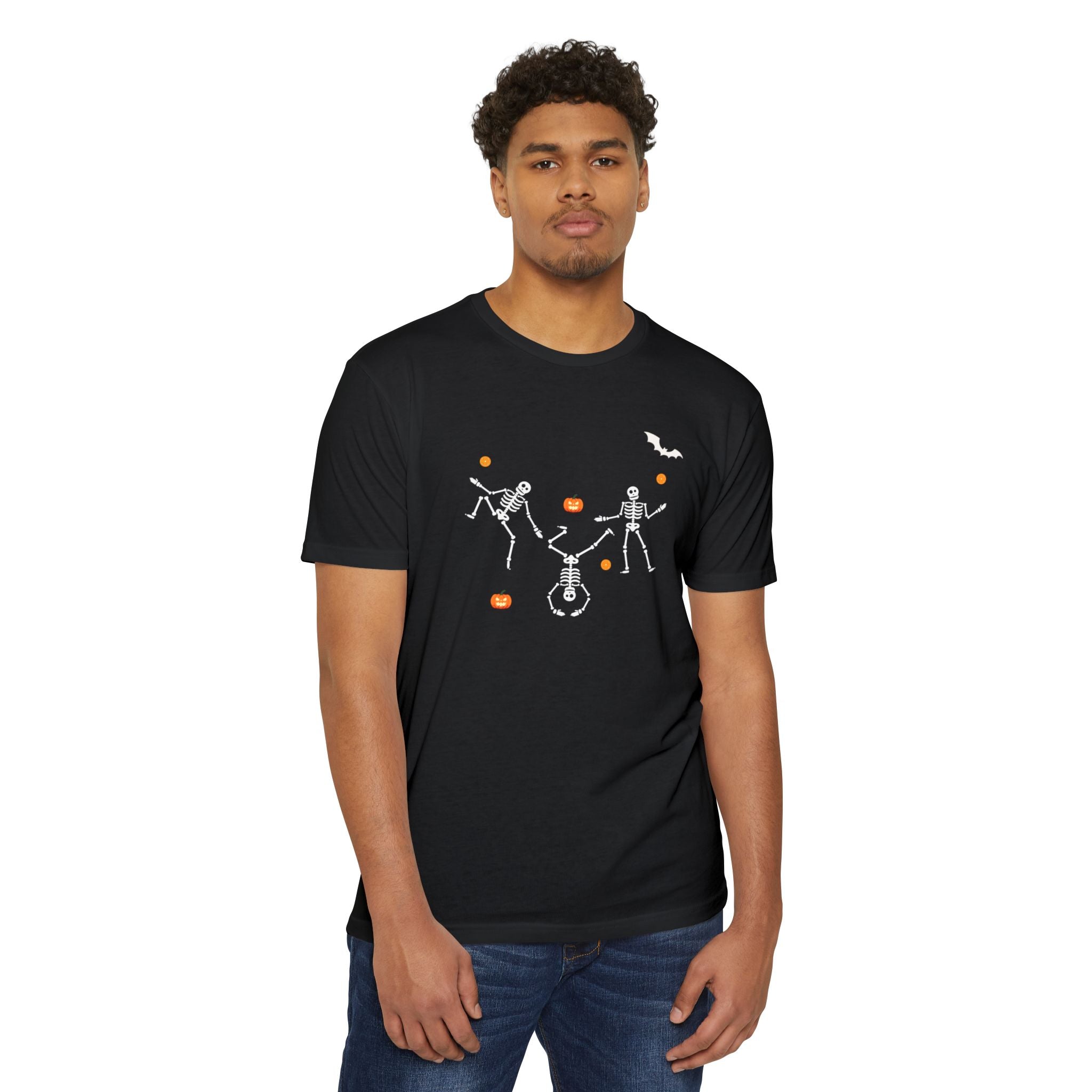 Halloween Skeleton T-Shirt, Unisex Spooky Shirt, Fun Halloween Apparel, Casual Fall Fashion, Halloween Costume Top, Skeleton Design Tee