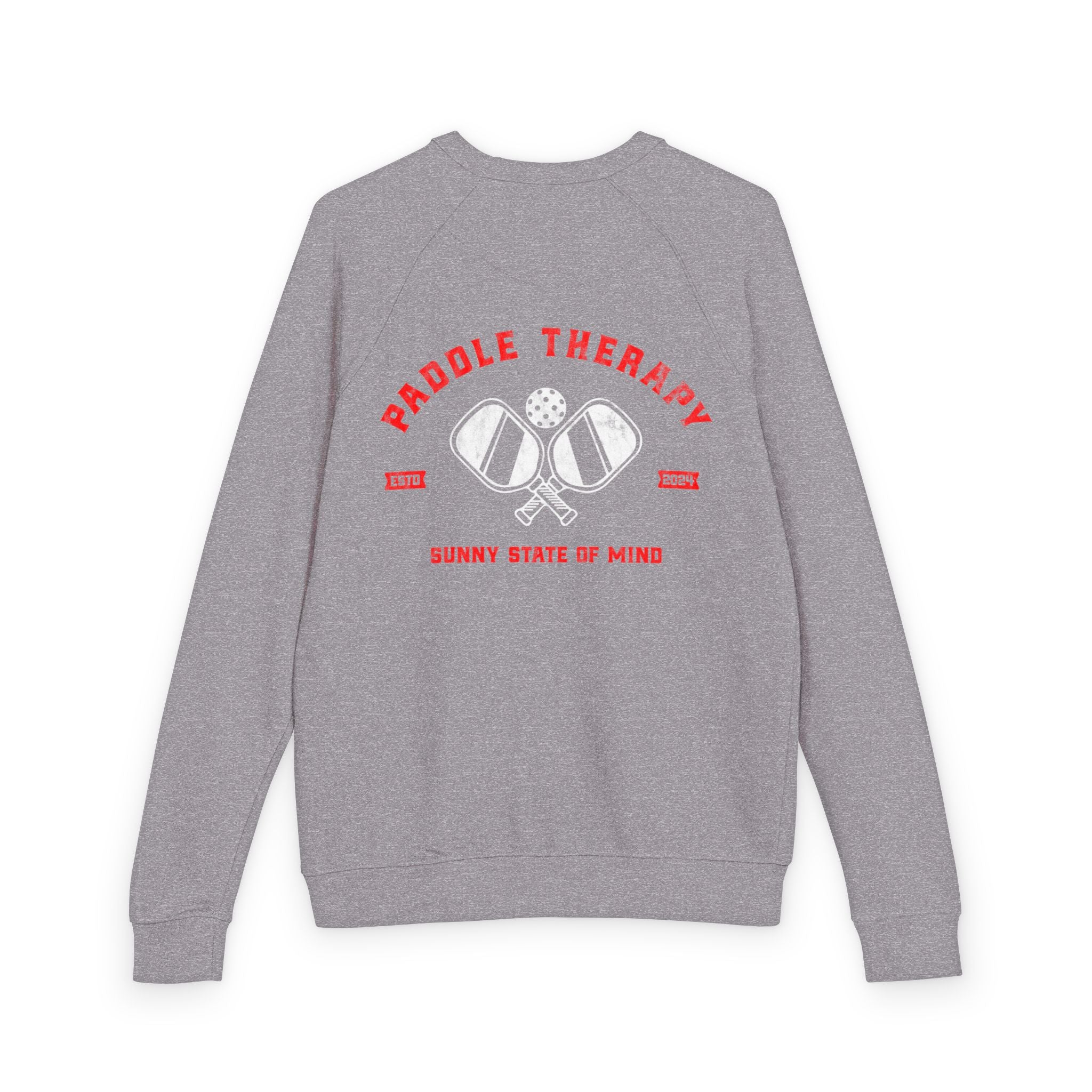 Cozy Unisex Pullover Crewneck Sweatshirt Paddle Therapy Primary Red