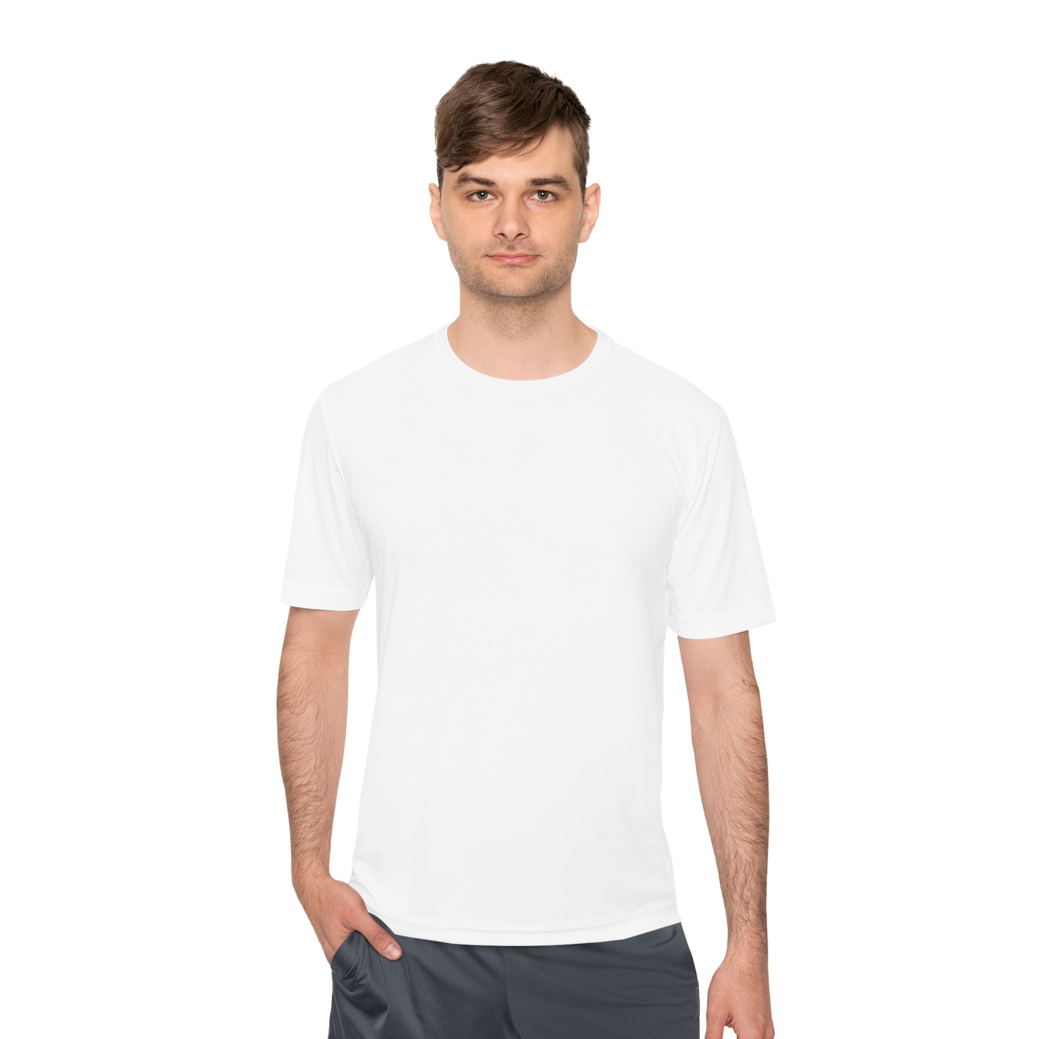 Big Dink Energy Unisex Performance Tee Heather Grey with Green