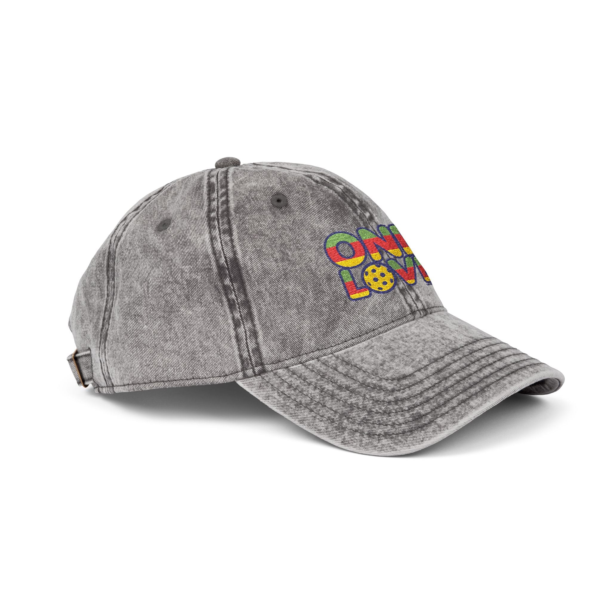 One Love Pickleball Vintage Cap – Embroidered Unisex Hat