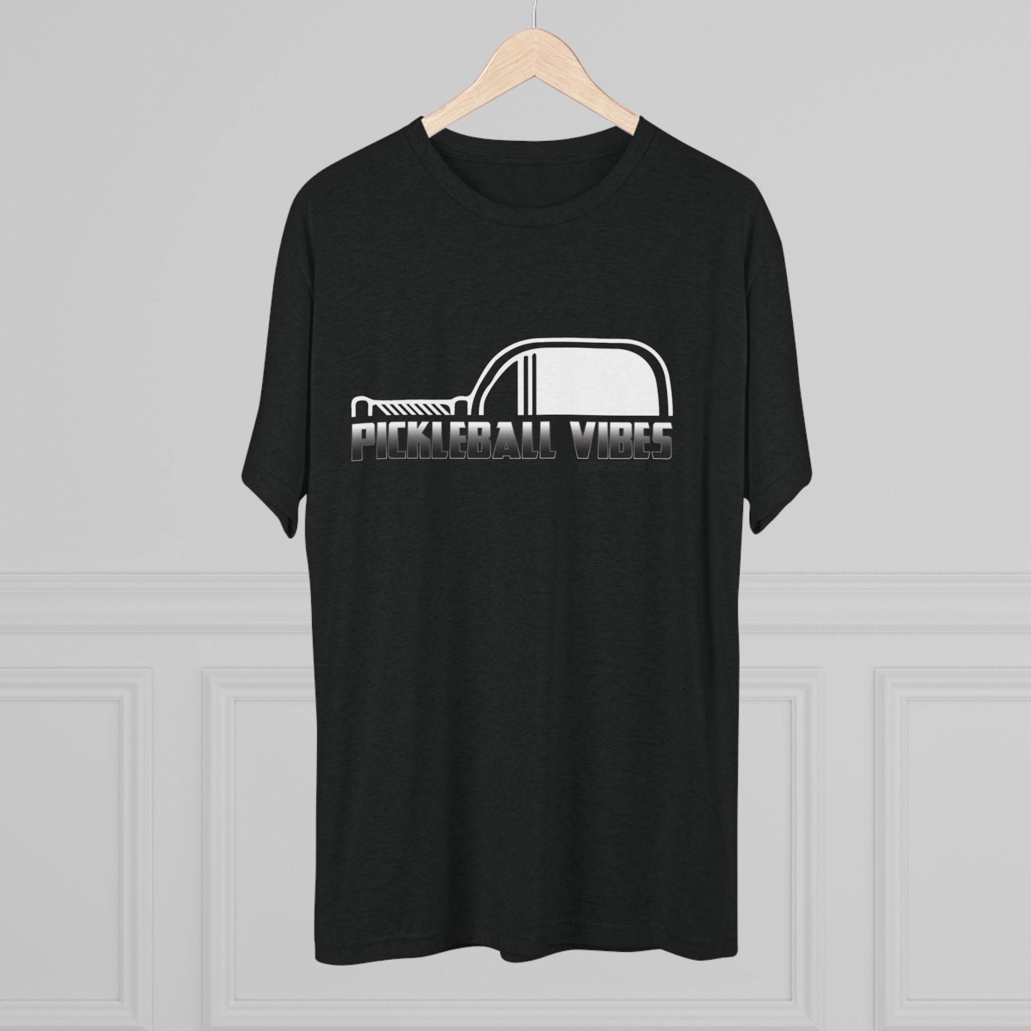 Pickleball Vibes – Retro Black Edition Unisex Tri-Blend Tee