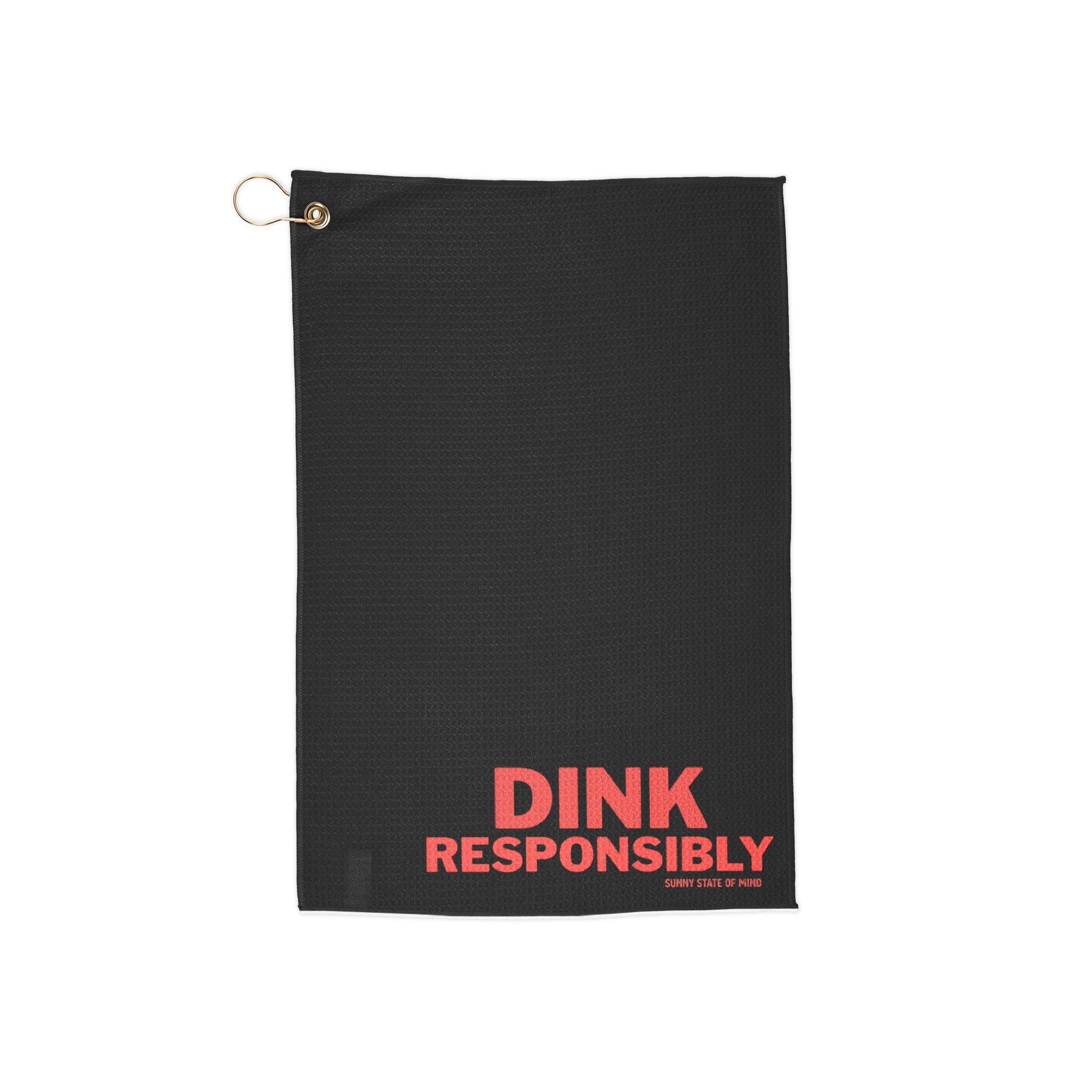 Dink Responsibly Pickleball Towel Court Essential, Fun Summer Accessory & Gift for Players