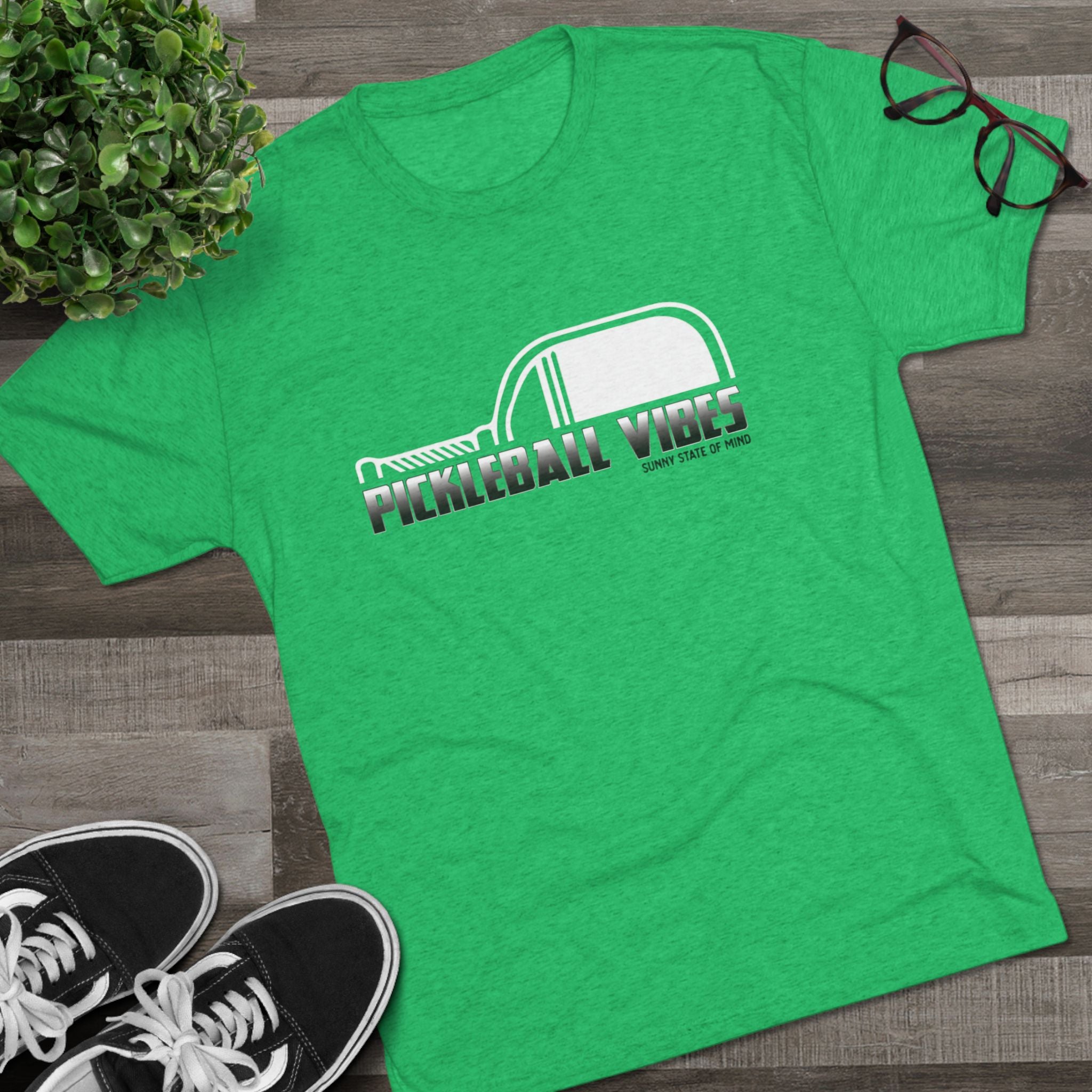 Pickleball Vibes – Retro Black Edition Unisex Tri-Blend Tee