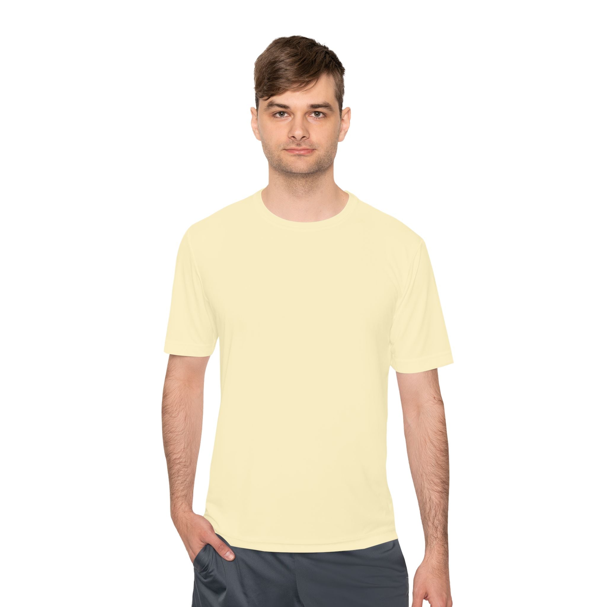 Big Dink Energy Unisex Performance Tee Heather Grey with Green