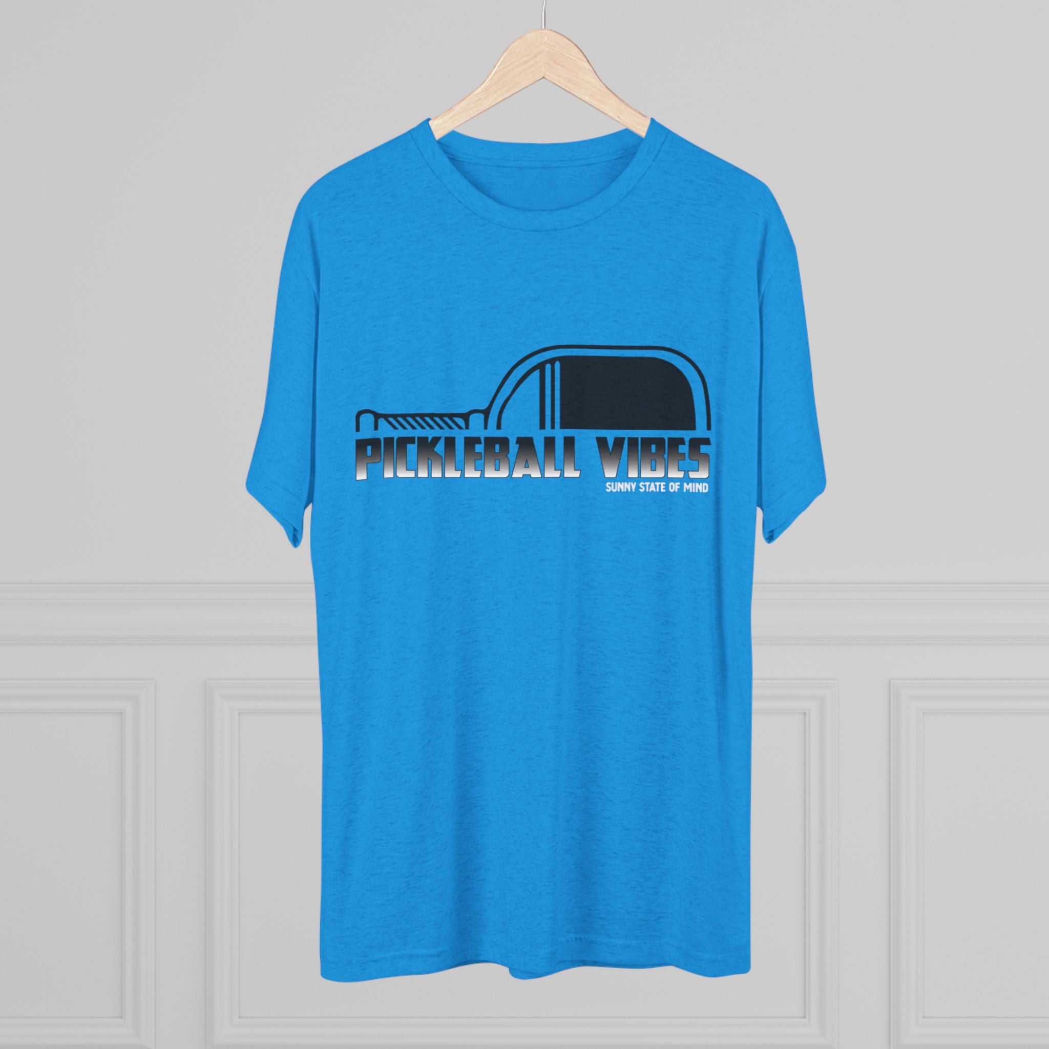 Pickleball Vibes – Retro Black Edition Unisex Tri-Blend Tee