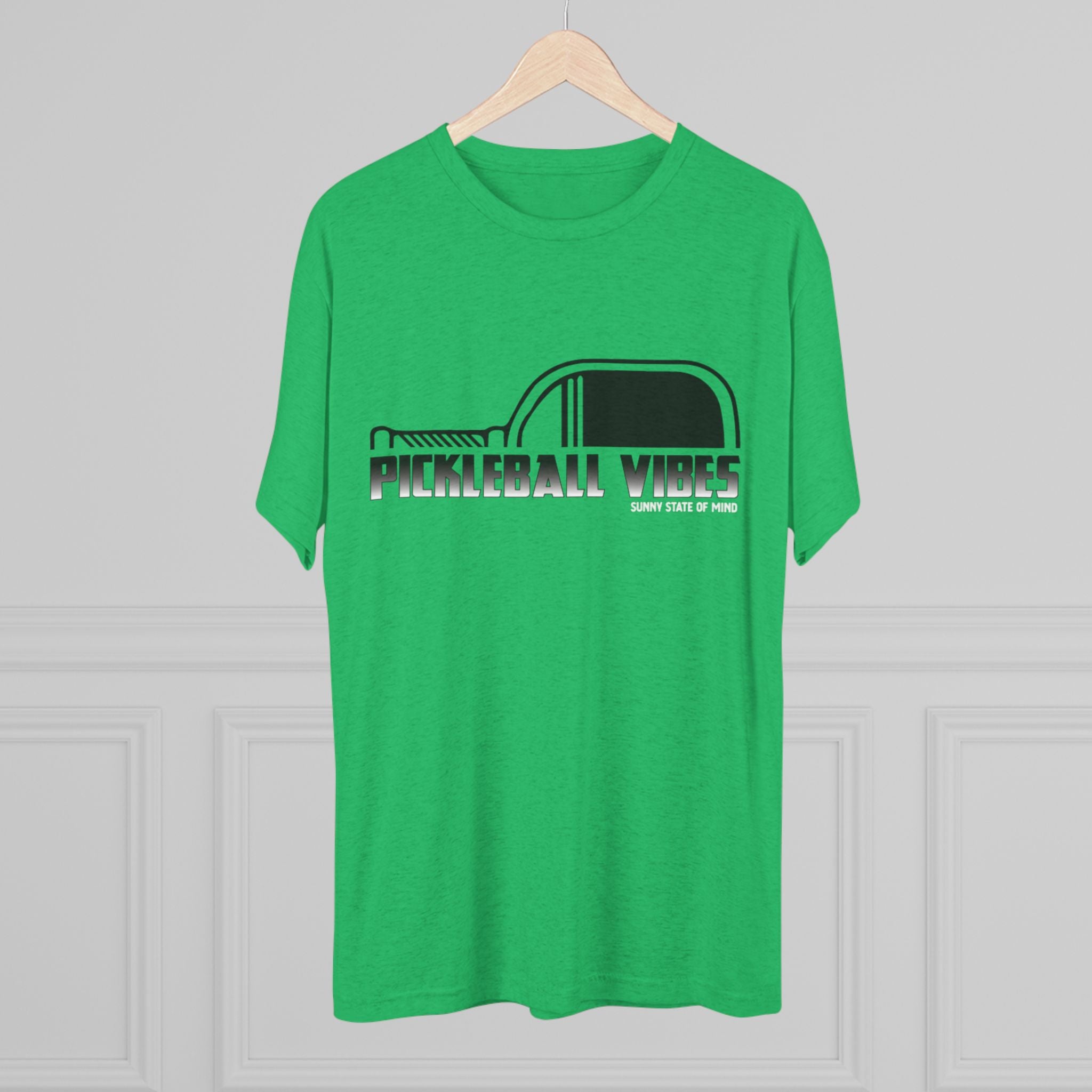 Pickleball Vibes – Retro Black Edition Unisex Tri-Blend Tee