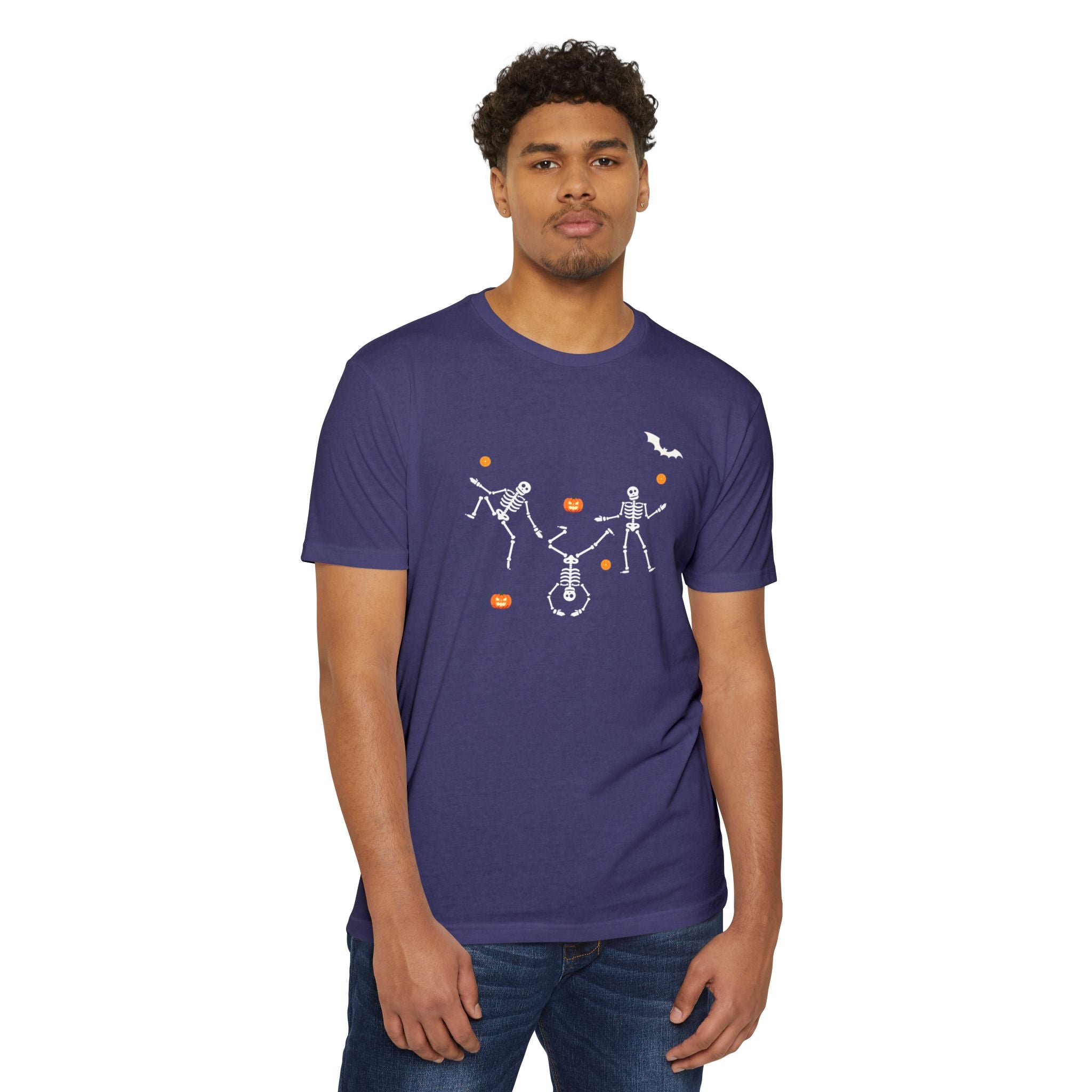 Halloween Skeleton T-Shirt, Unisex Spooky Shirt, Fun Halloween Apparel, Casual Fall Fashion, Halloween Costume Top, Skeleton Design Tee