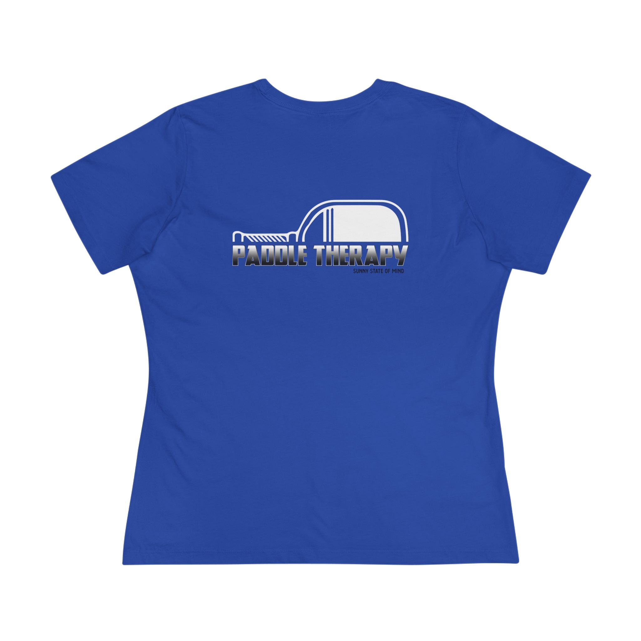 Women's Fitted Paddle Therapy Tee Large Logo on Back