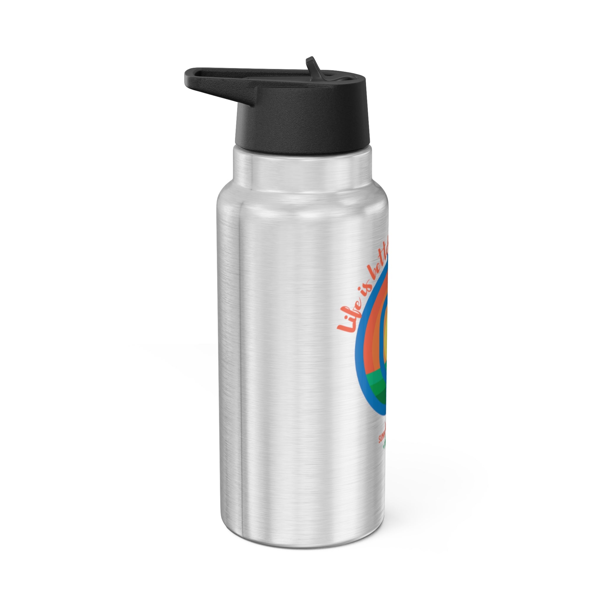 Life is better OrangeColorful Gator Tumbler, 32oz - Perfect for Pickleball Lovers, Summer Days, Sports Events, Outdoor Adventures, Eco-Friendly Hydration