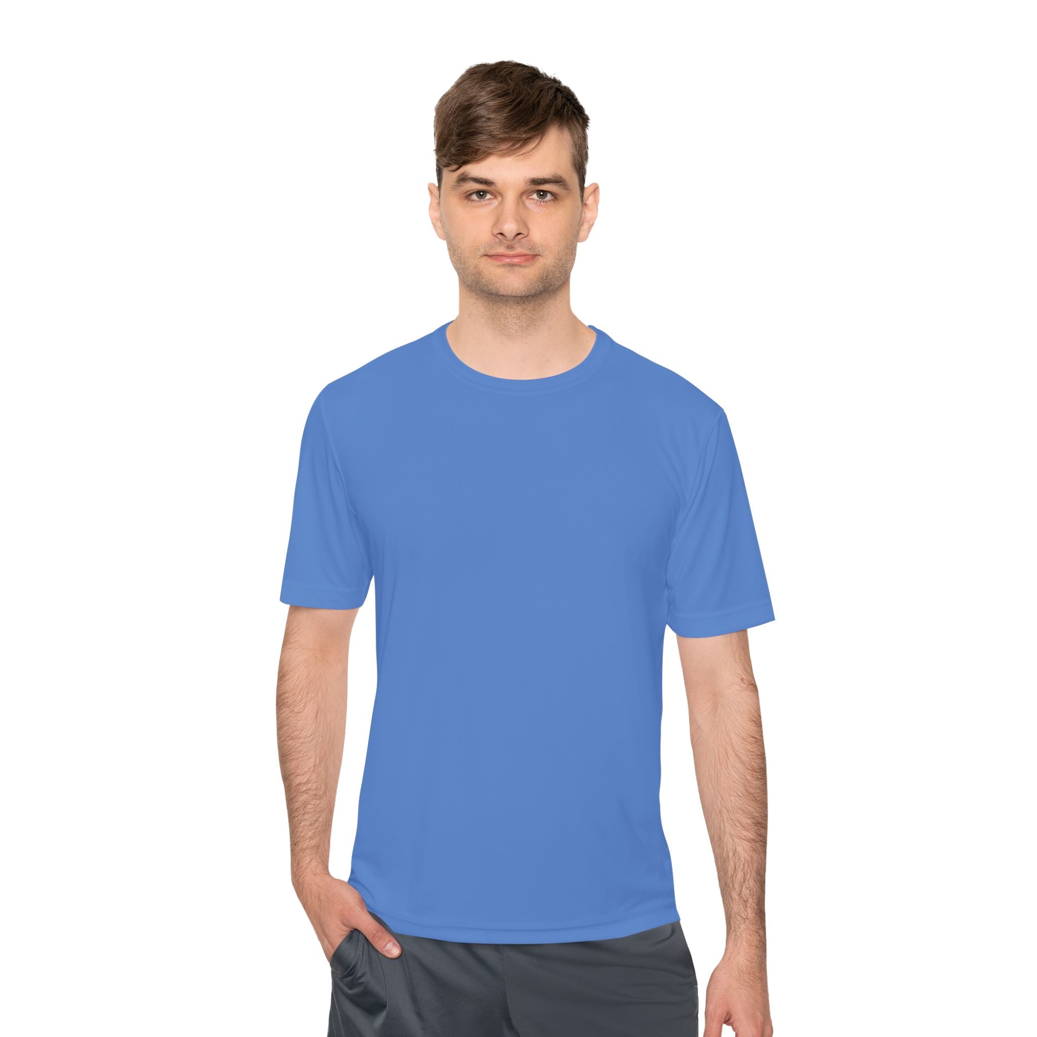Big Dink Energy Unisex Performance Tee Heather Grey with Green