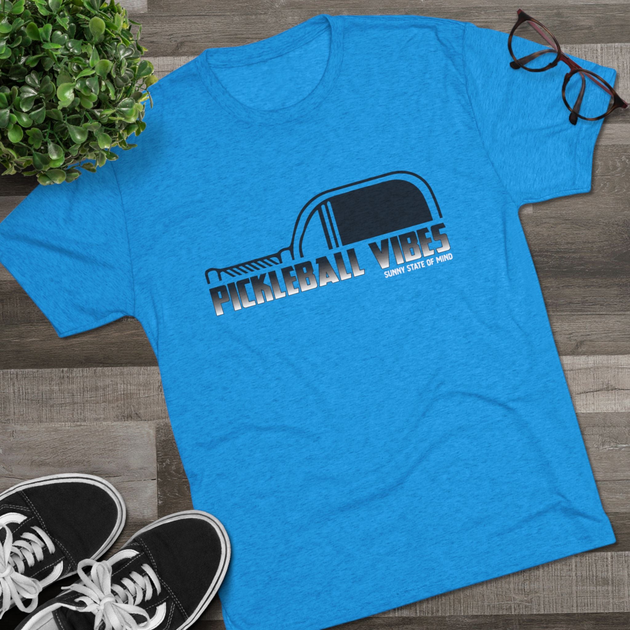 Pickleball Vibes – Retro Black Edition Unisex Tri-Blend Tee