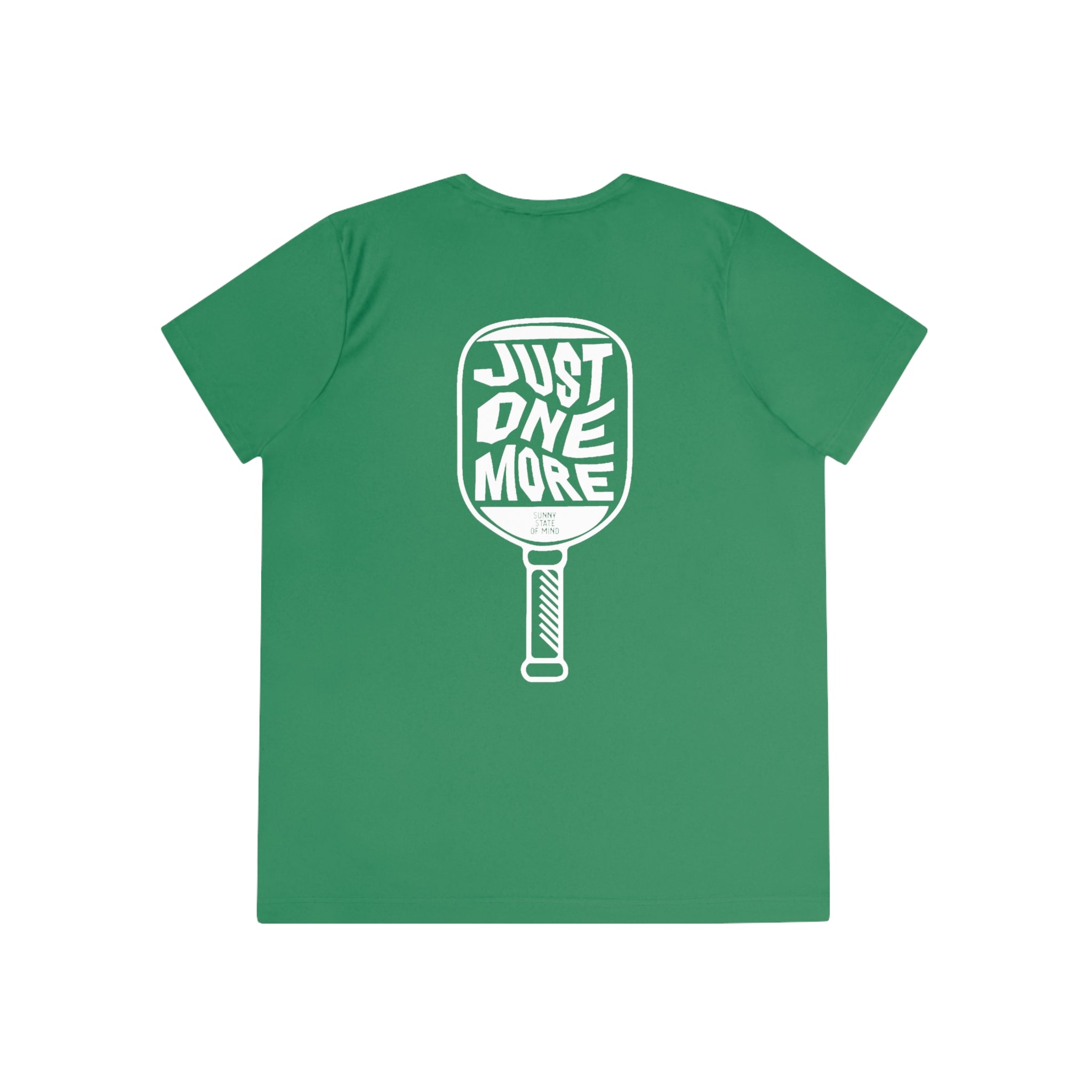 Just One More Paddle Women’s Tee – Pickleball Vibes Performance Cool Shirt White Edition