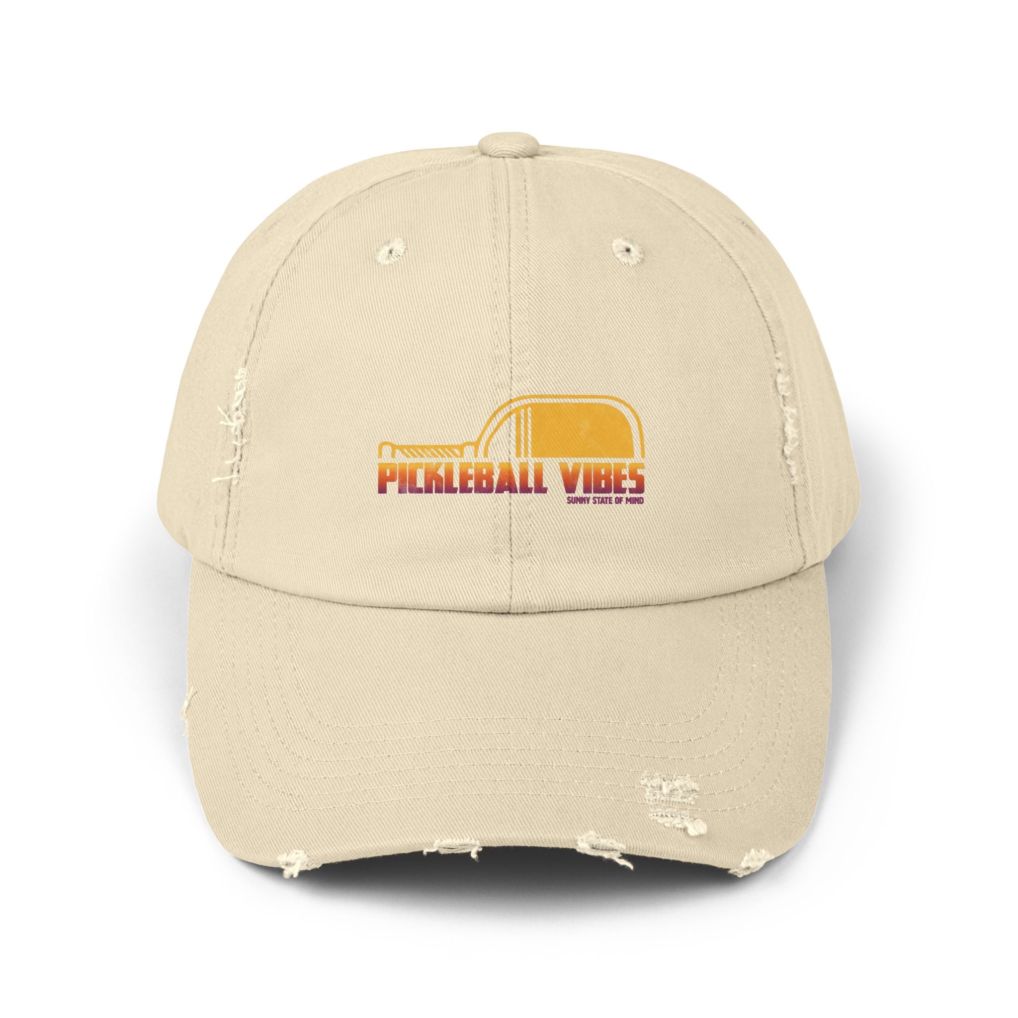 Pickleball Vibes Unisex Distressed Cap