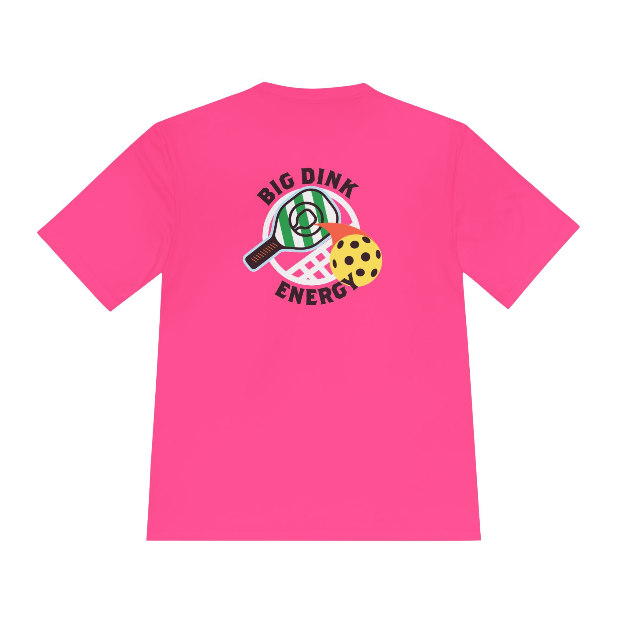 Big Dink Energy Unisex Performance Tee Heather Grey with Green