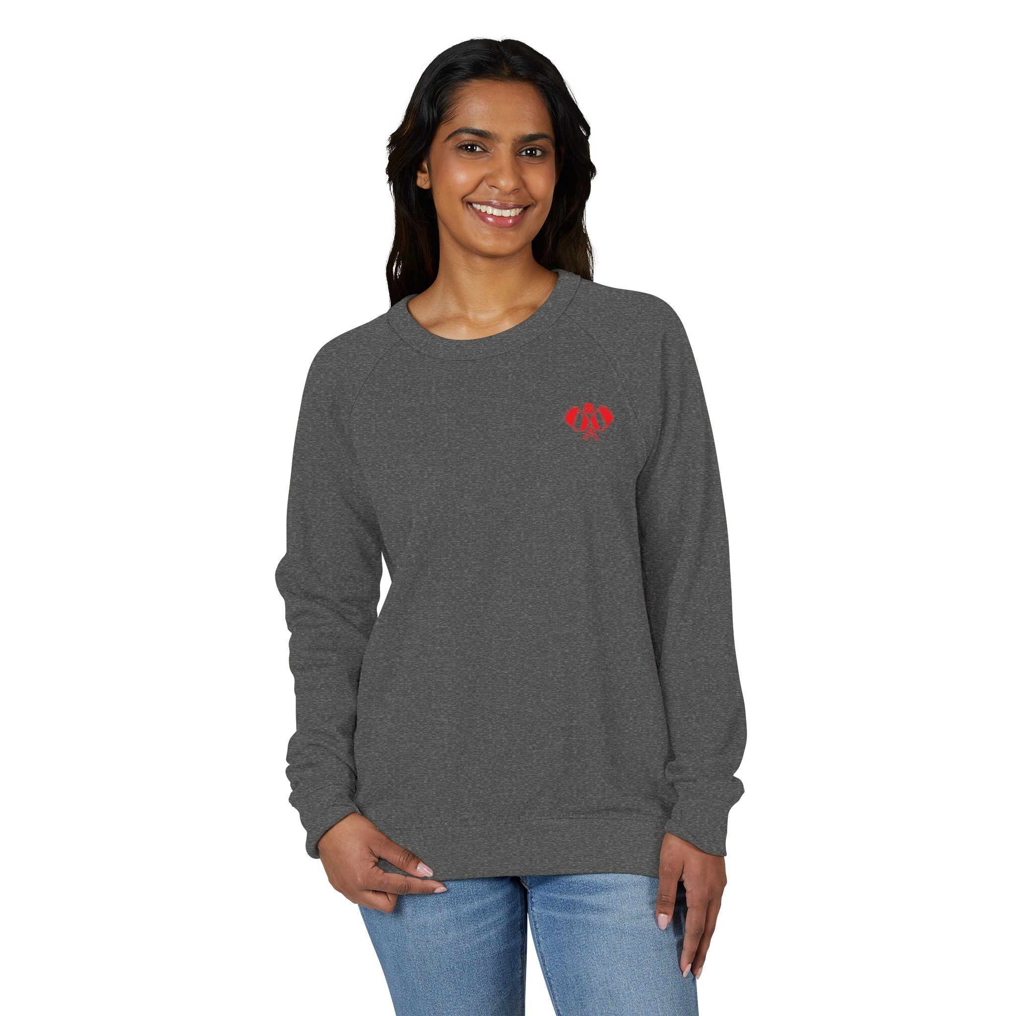 Cozy Unisex Pullover Crewneck Sweatshirt Paddle Therapy Primary Red