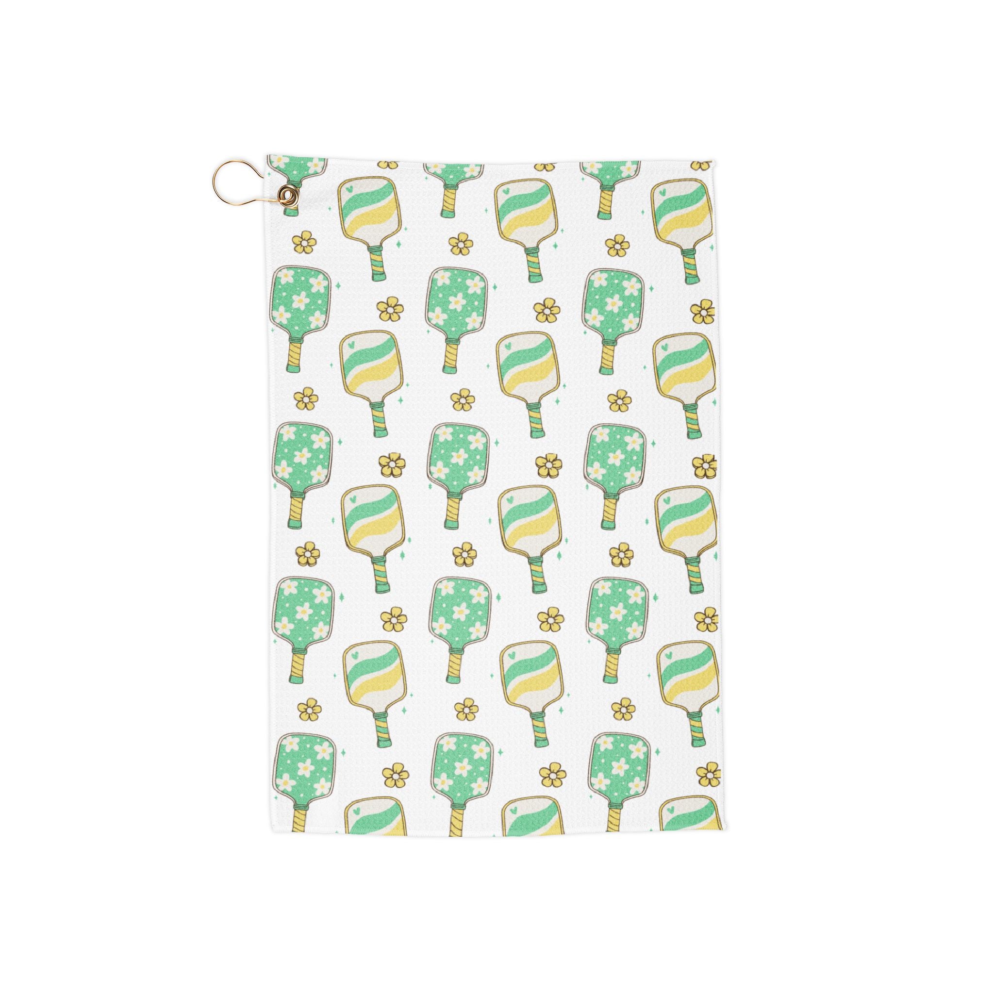 Pickleball Towel – Bright & Cheerful Court Essential, Fun Summer Accessory & Gift for Players