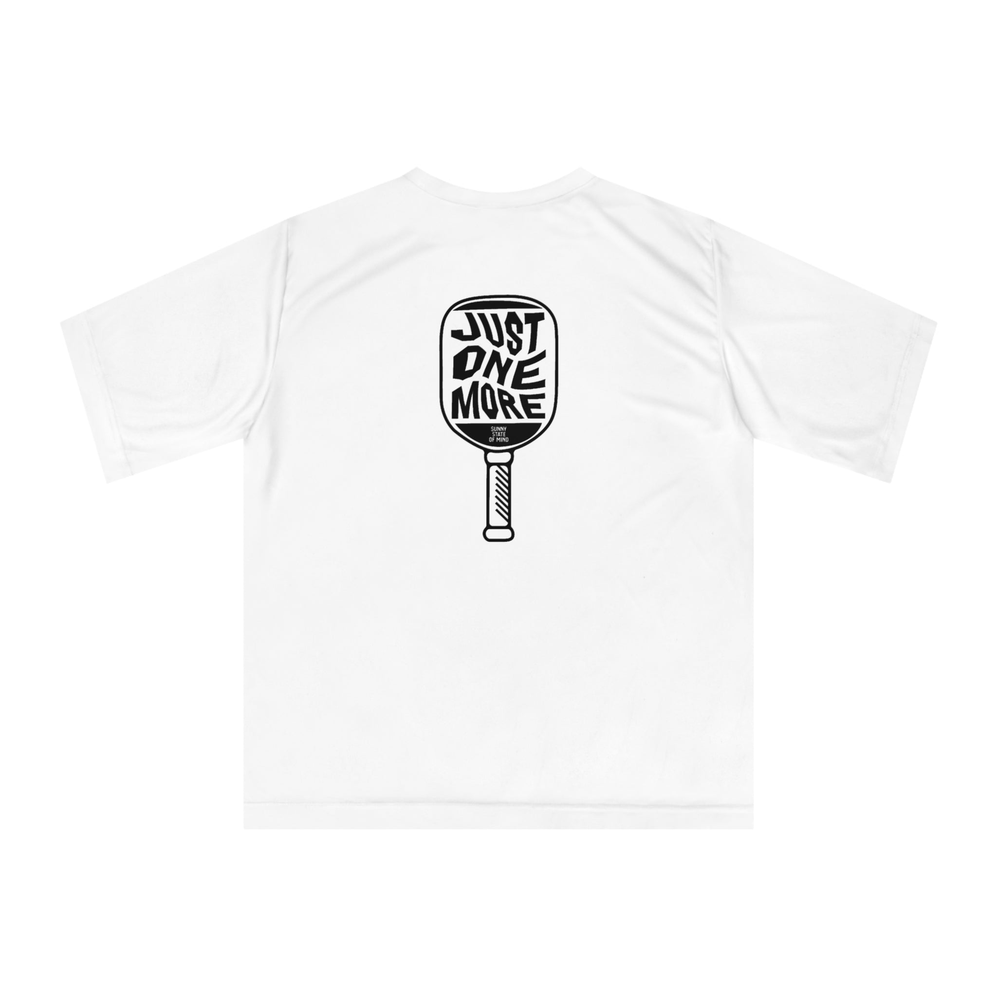 Just One More – Unisex Performance Sport T-Shirt Black Addition