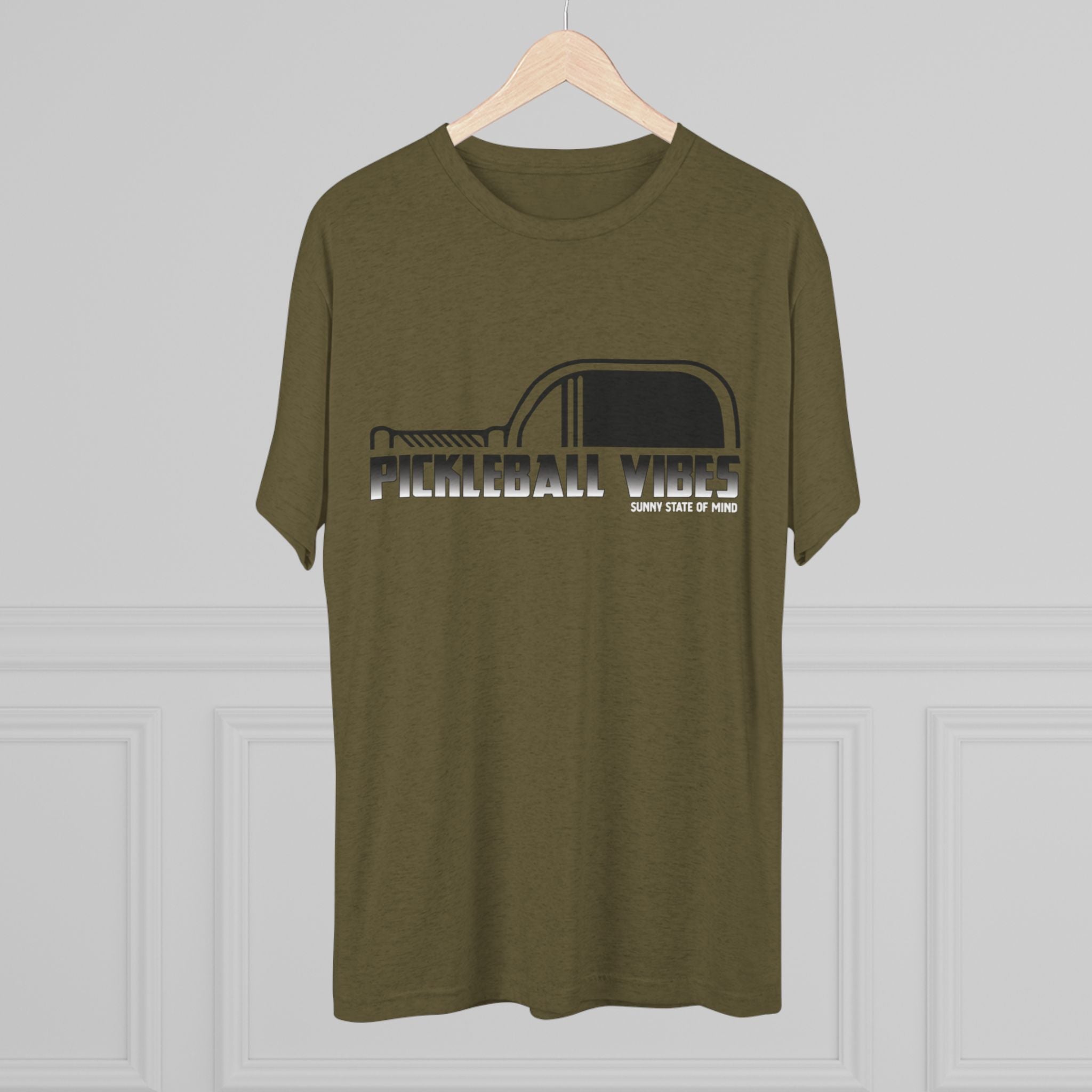 Pickleball Vibes – Retro Black Edition Unisex Tri-Blend Tee