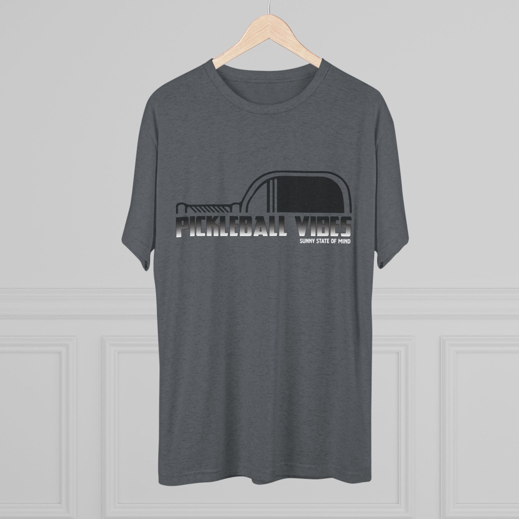 Pickleball Vibes – Retro Black Edition Unisex Tri-Blend Tee
