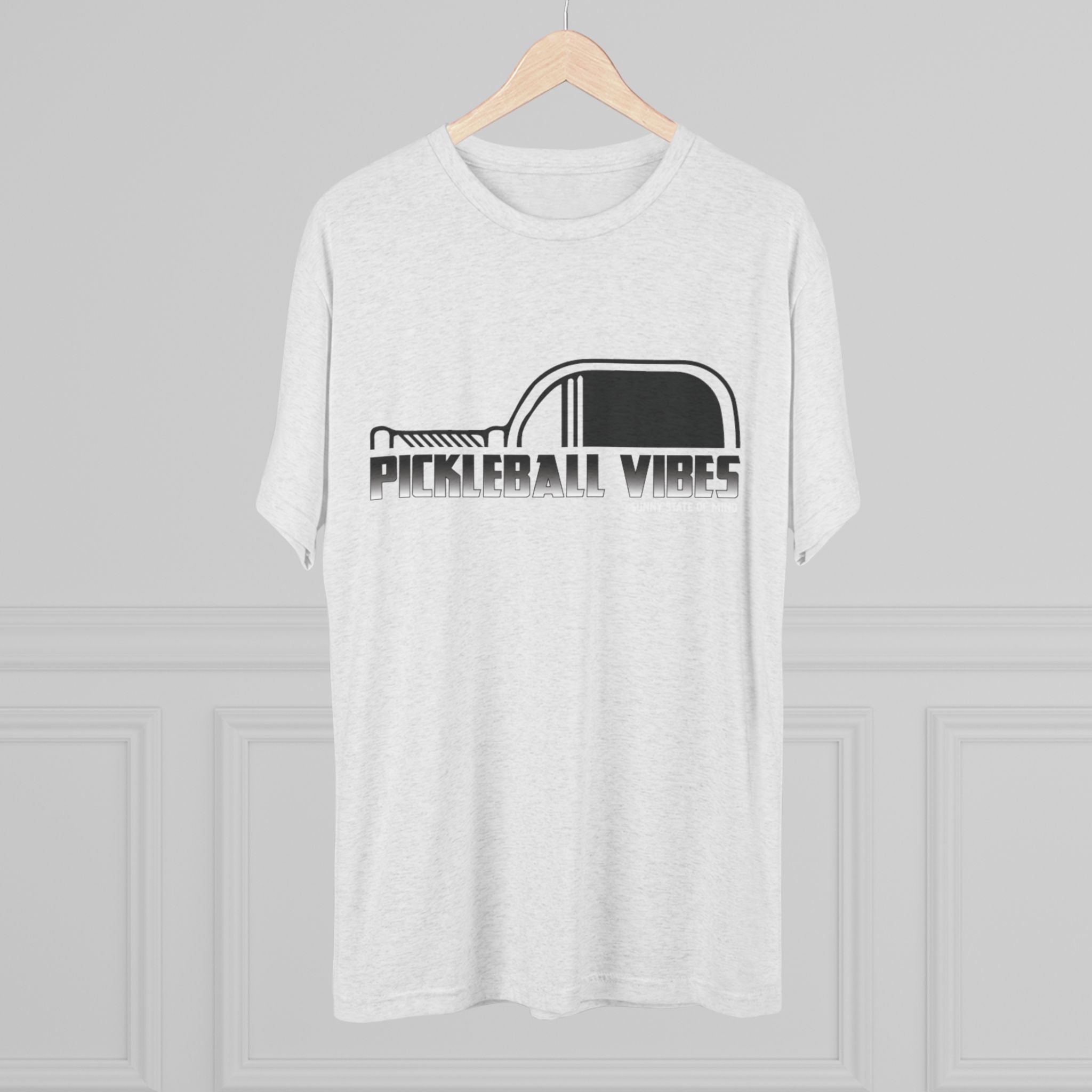Pickleball Vibes – Retro Black Edition Unisex Tri-Blend Tee