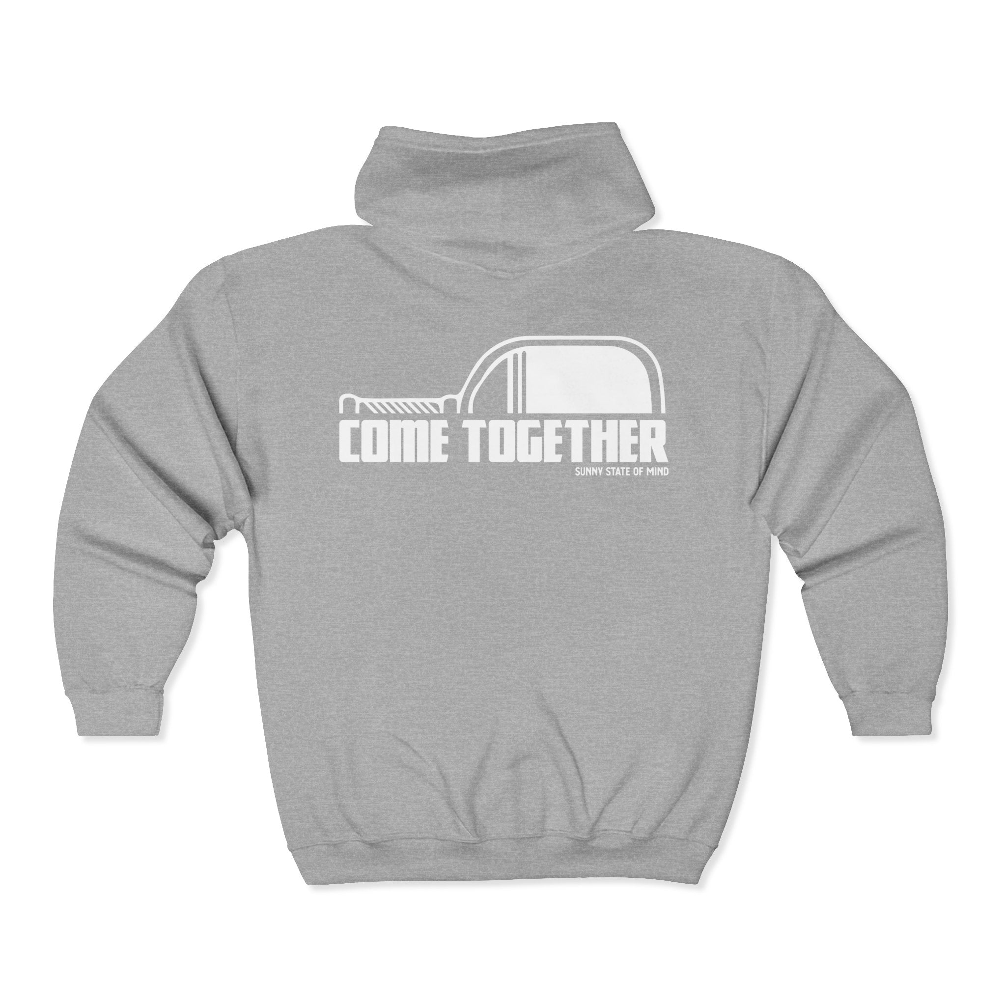 Pickleball “Come Together” Zip-Up Hoodie – Retro Unisex Style