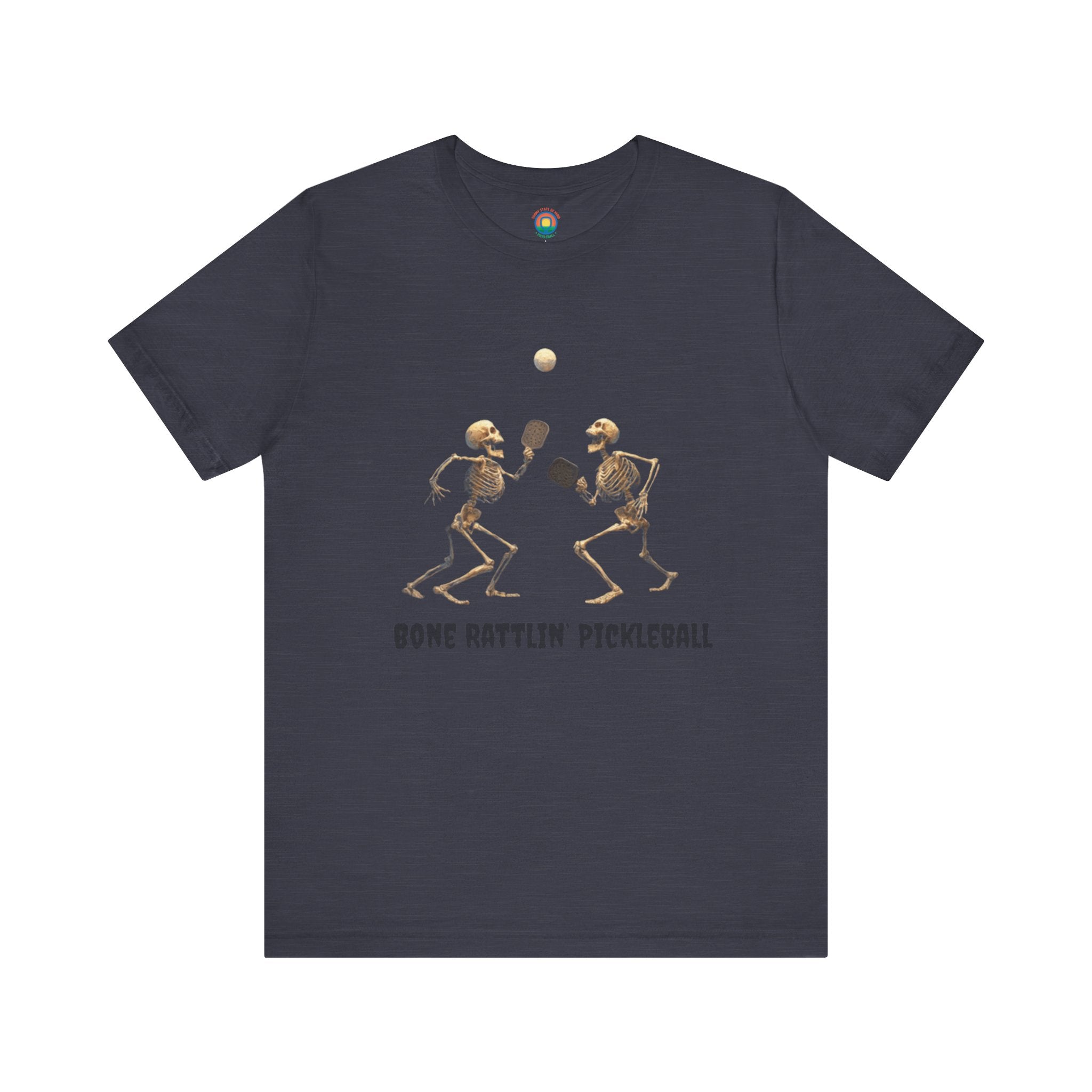 Skeleton Rattlin' Pickleball Tee – Funny Halloween Unisex Shirt for Players, Casual Style & Gift for Friends