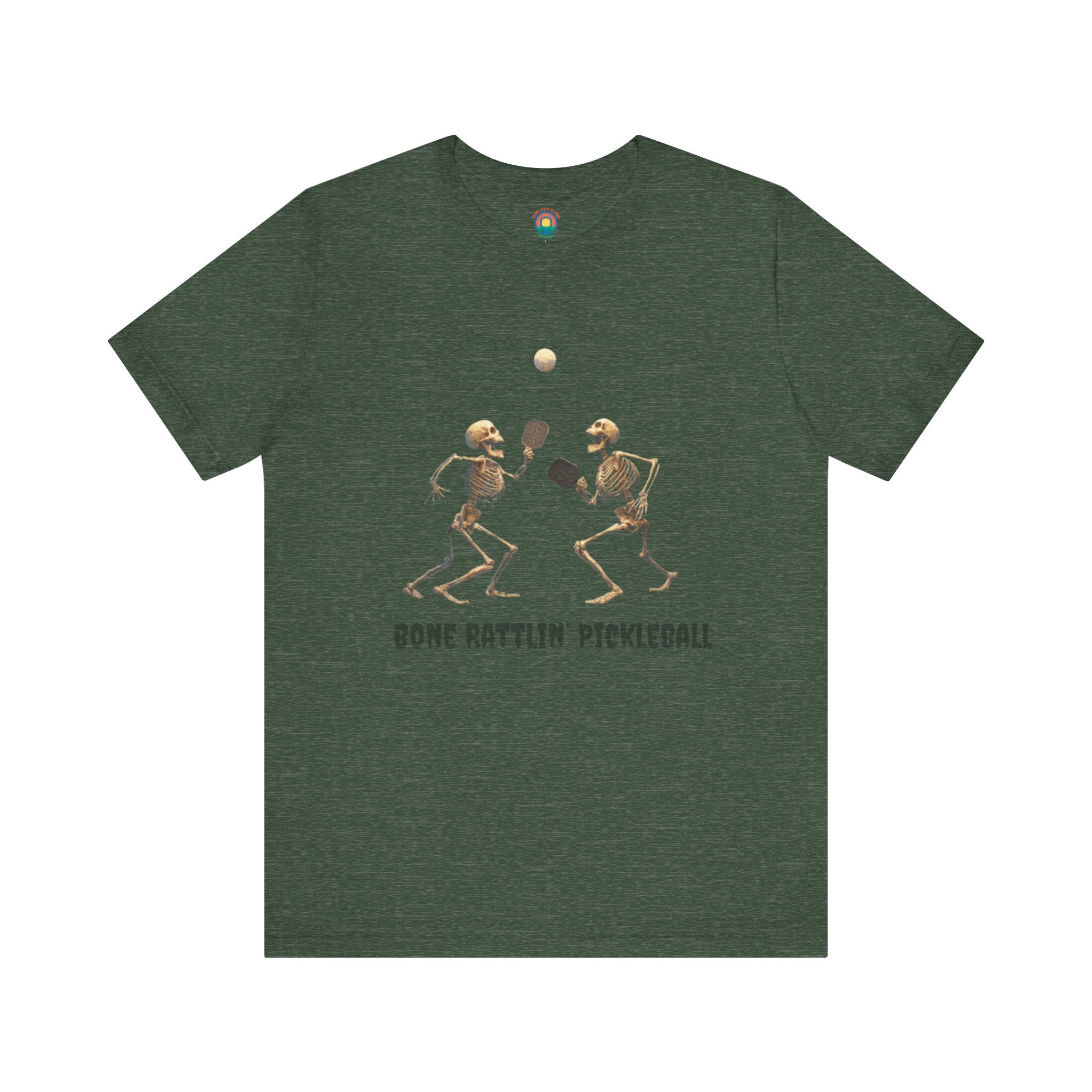 Skeleton Rattlin' Pickleball Tee – Funny Halloween Unisex Shirt for Players, Casual Style & Gift for Friends