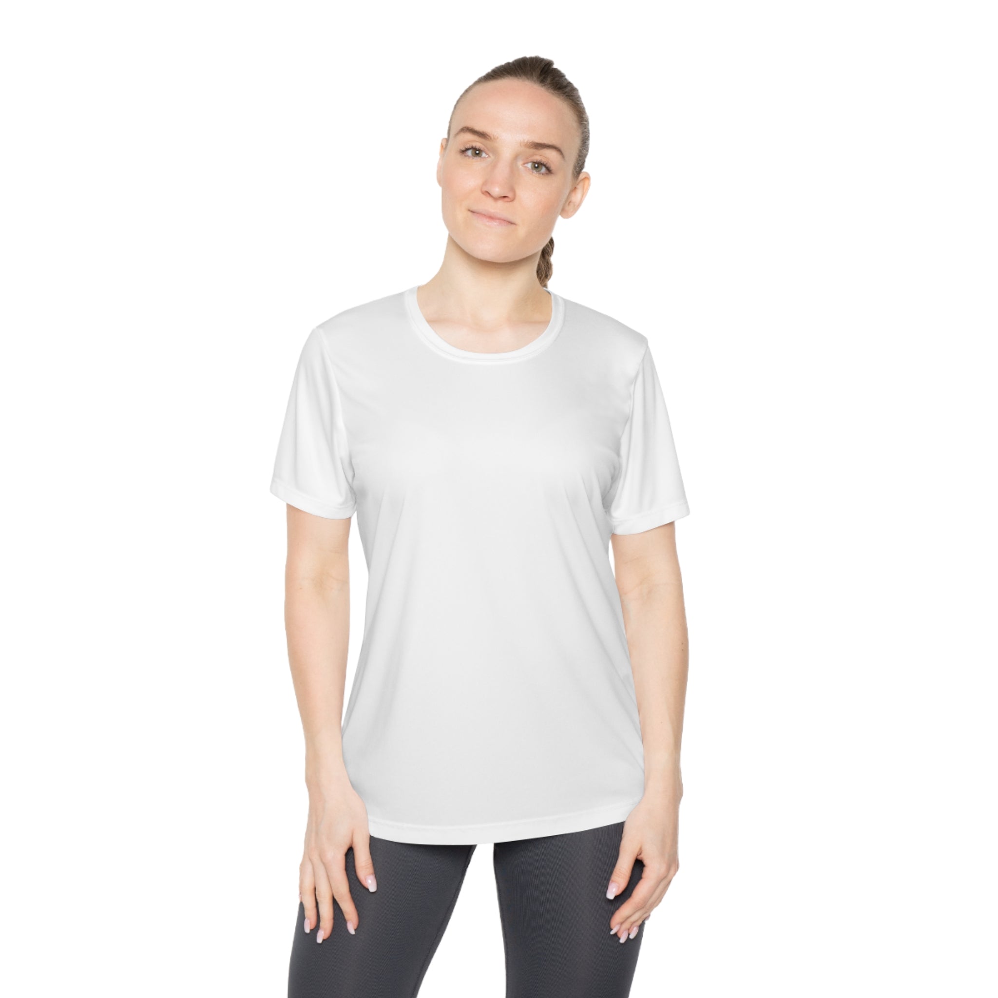 Sunny State of Mind Moisture-Wicking Active Tee for Women - White