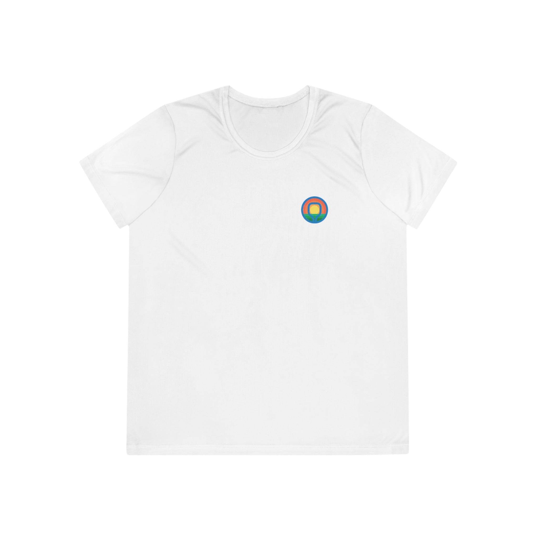 Sunny State of Mind Moisture-Wicking Active Tee for Women - White
