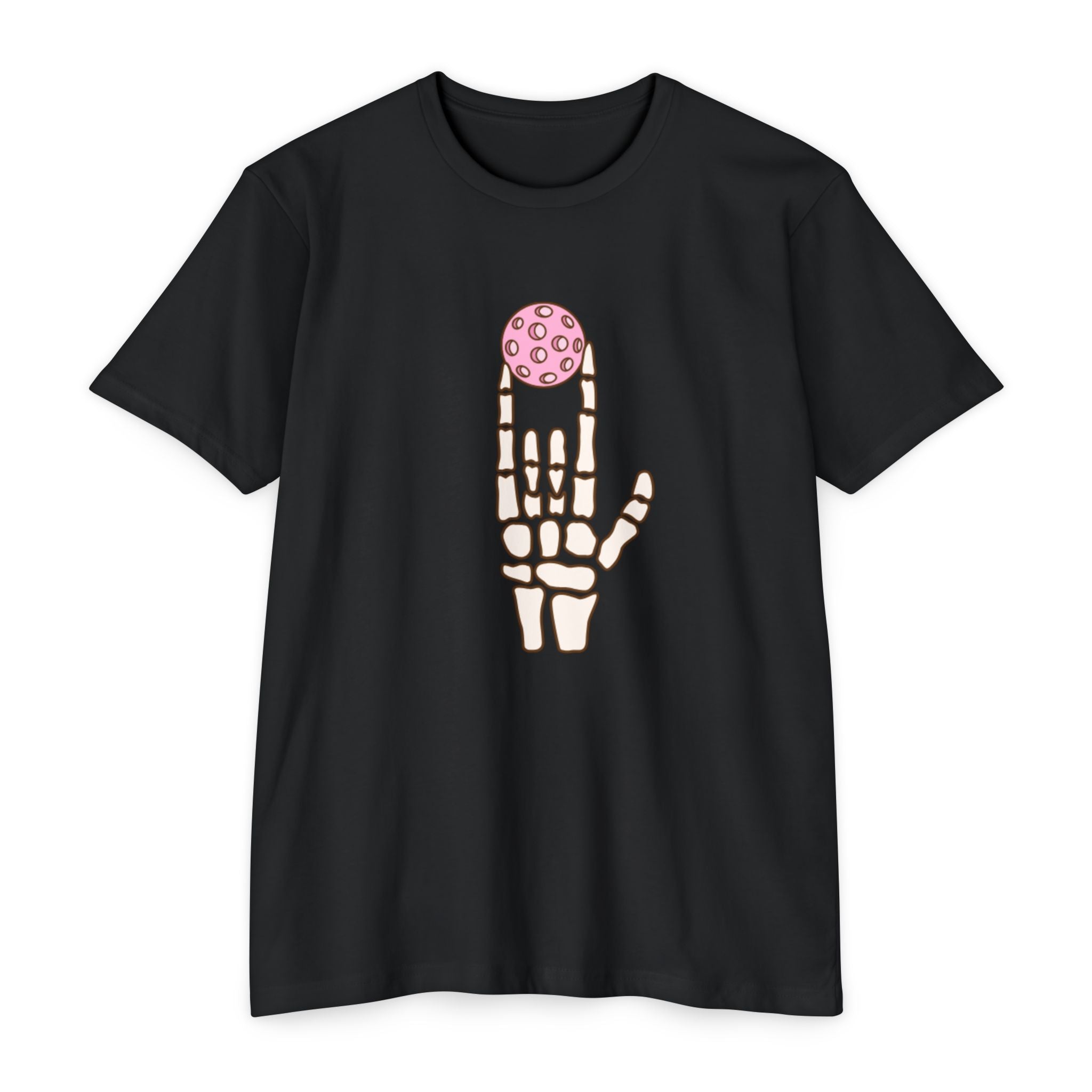 Playful Skeleton Hand T-Shirt, Casual Tee for Halloween, Unisex Graphic Shirt