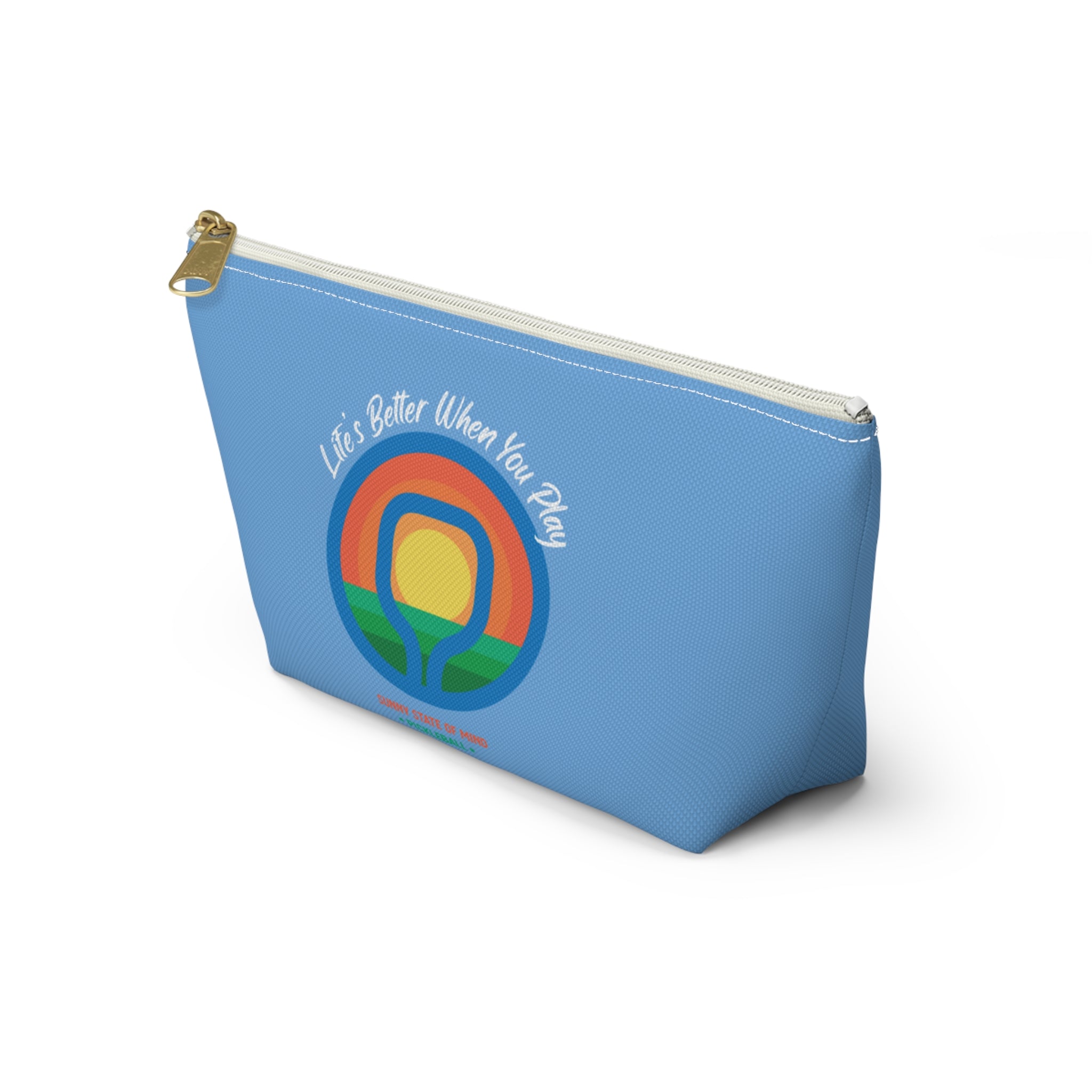 Life’s Better When You Play Pickleball Accessory Pouch – Carolina Blue