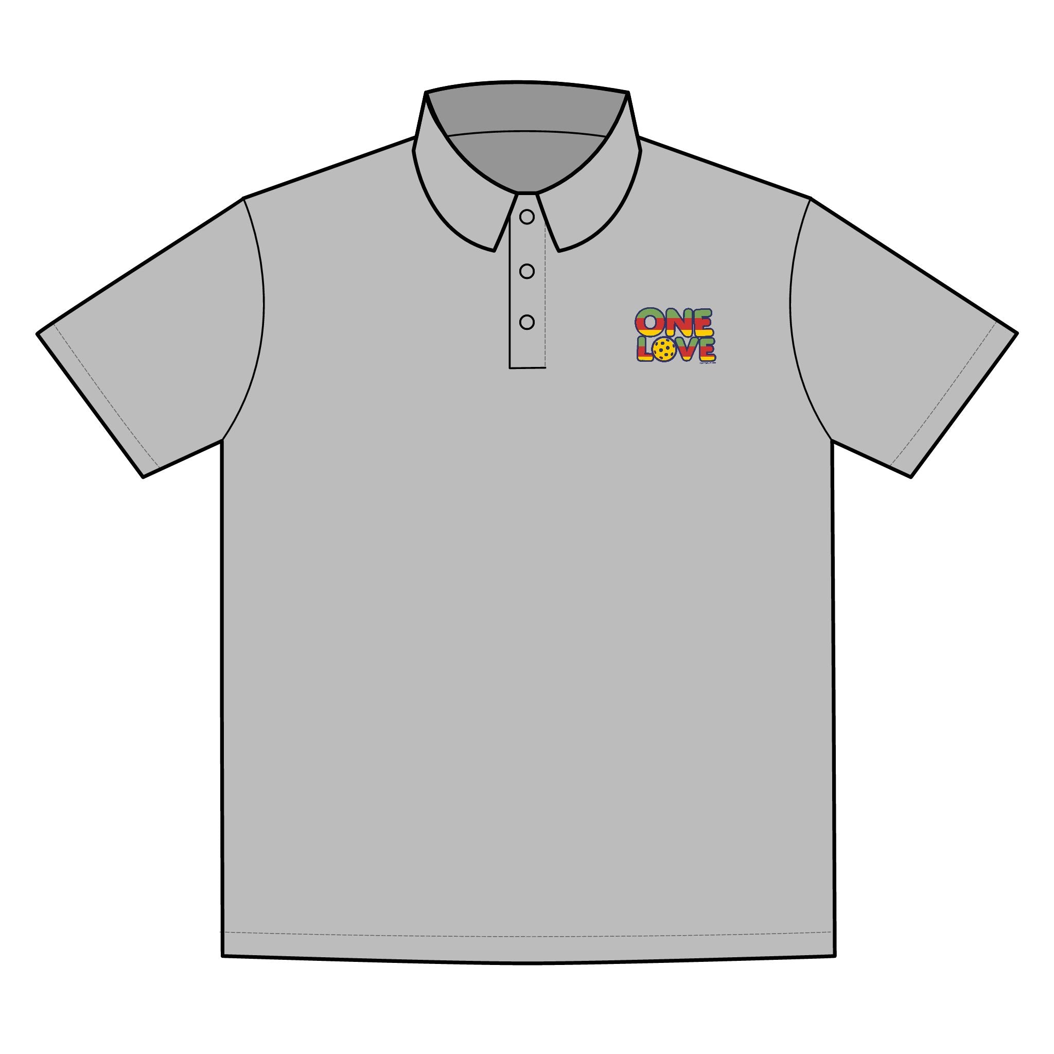 Unisex Pickleball Polo – “One Love Logo"  | Sunny State of Mind Pickleball