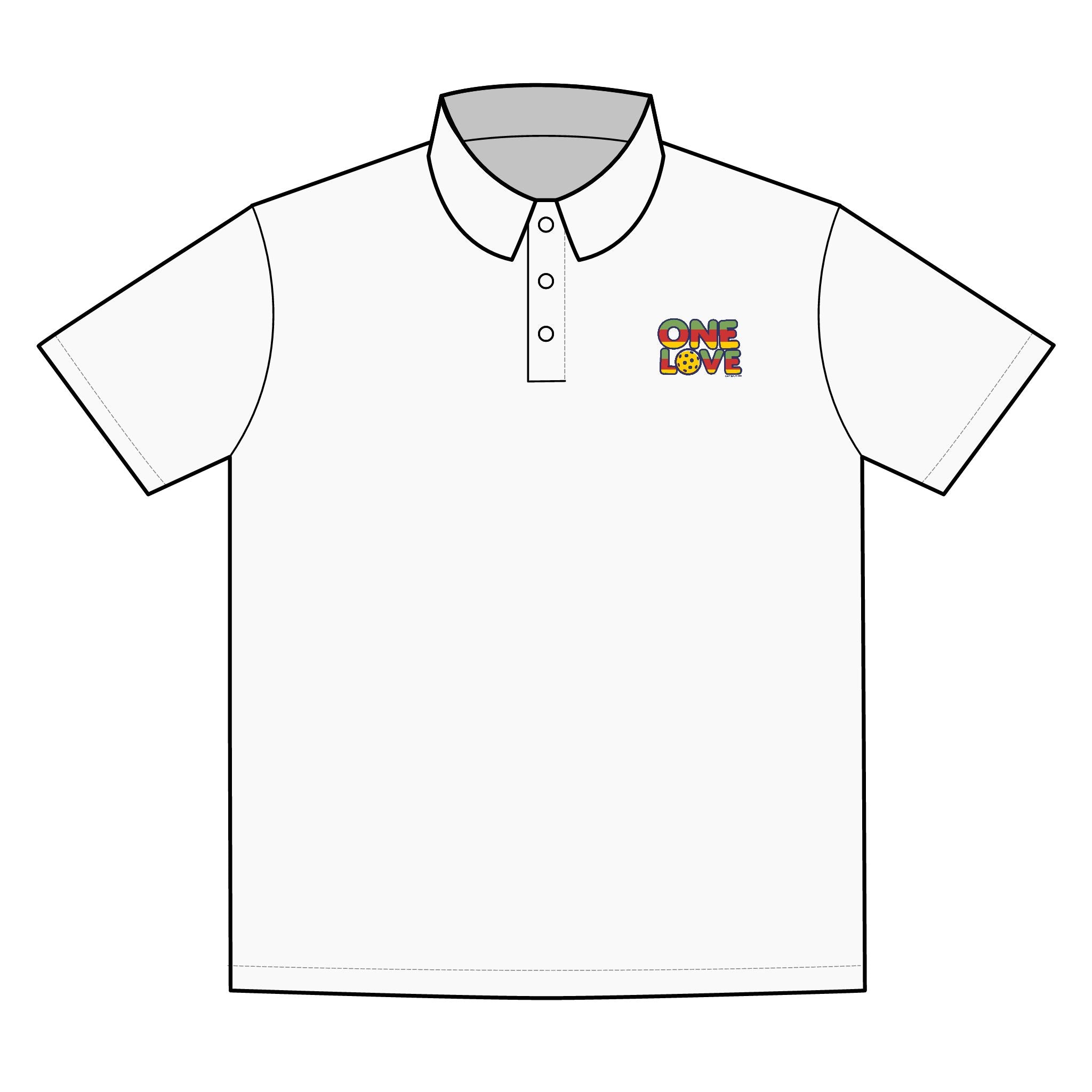 Unisex Pickleball Polo – “One Love Logo"  | Sunny State of Mind Pickleball