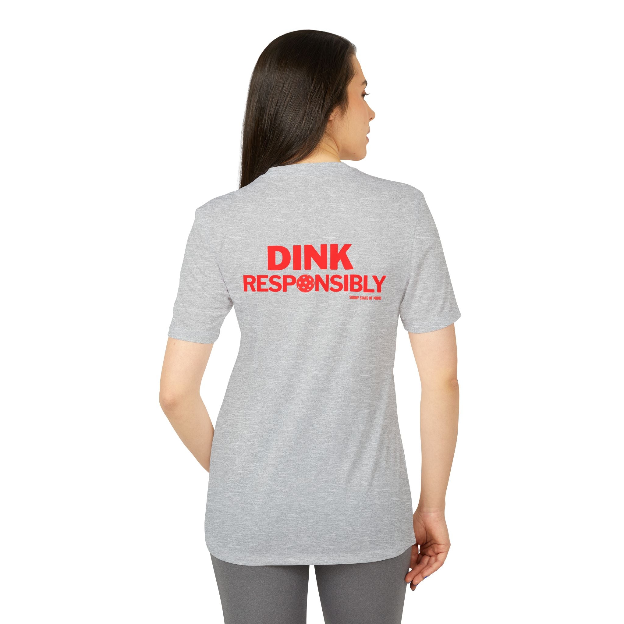 Dink Responsibly Unisex Sport T-Shirt – Sunny State of Mind Pickleball