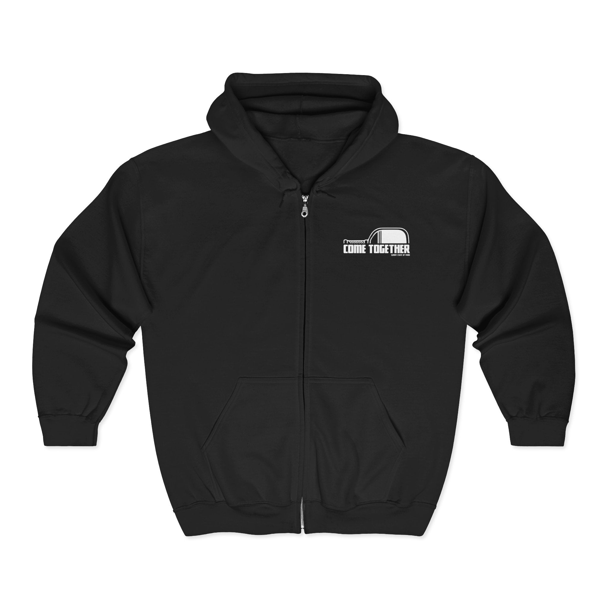 Pickleball “Come Together” Zip-Up Hoodie – Retro Unisex Style