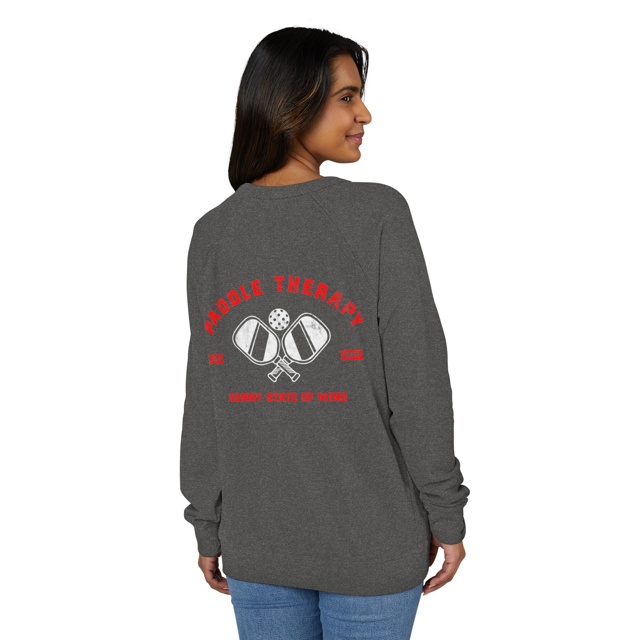 Cozy Unisex Pullover Crewneck Sweatshirt Paddle Therapy Primary Red