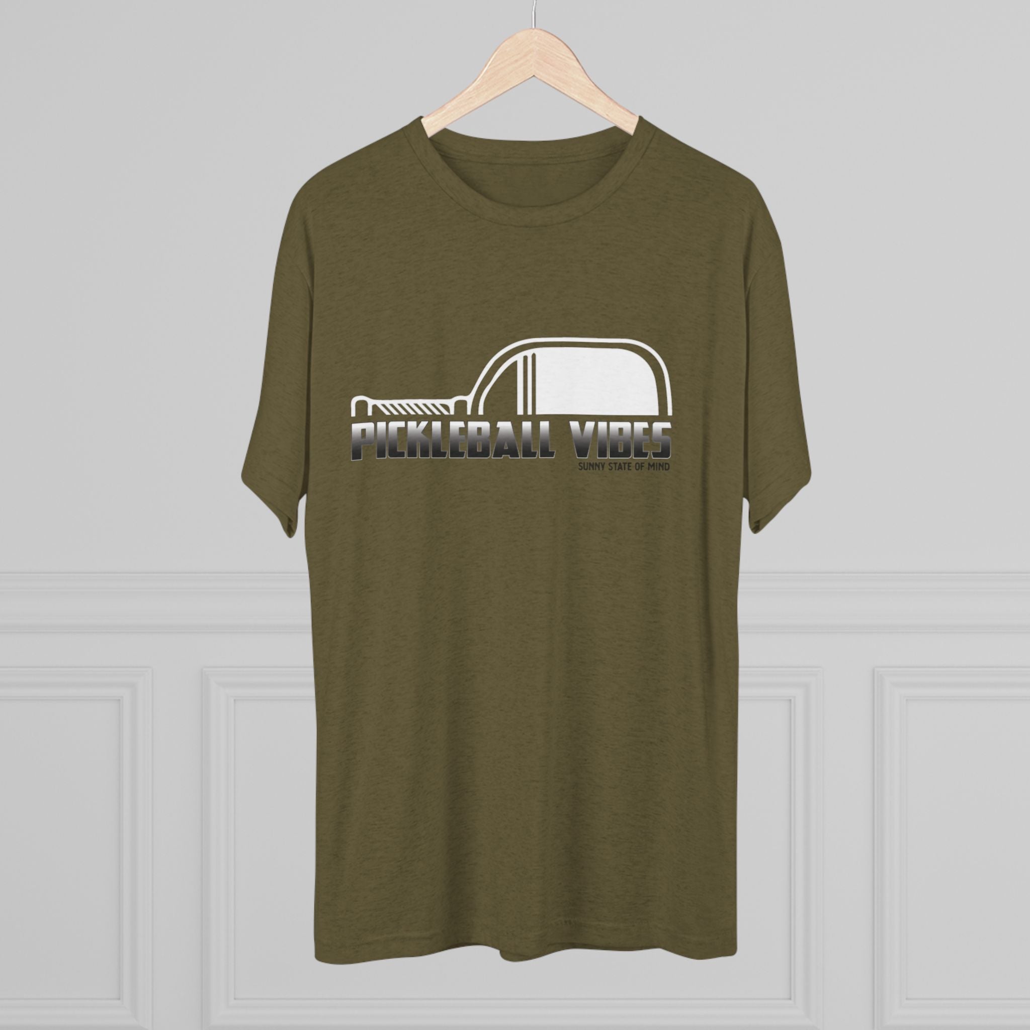 Pickleball Vibes – Retro Black Edition Unisex Tri-Blend Tee