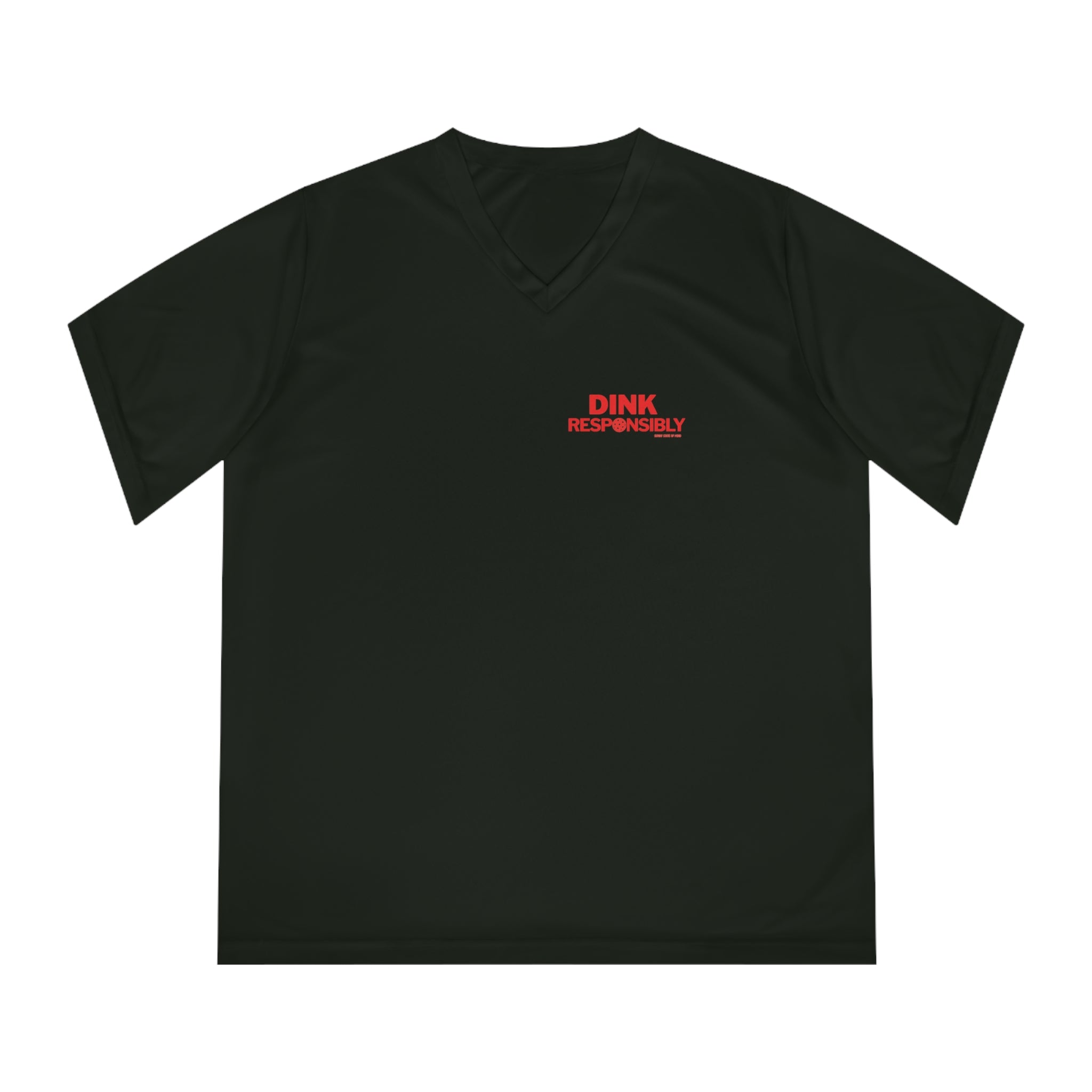 Dink Responsibly Women’s V-Neck Performance Tee – Sunny State of Mind Pickleball