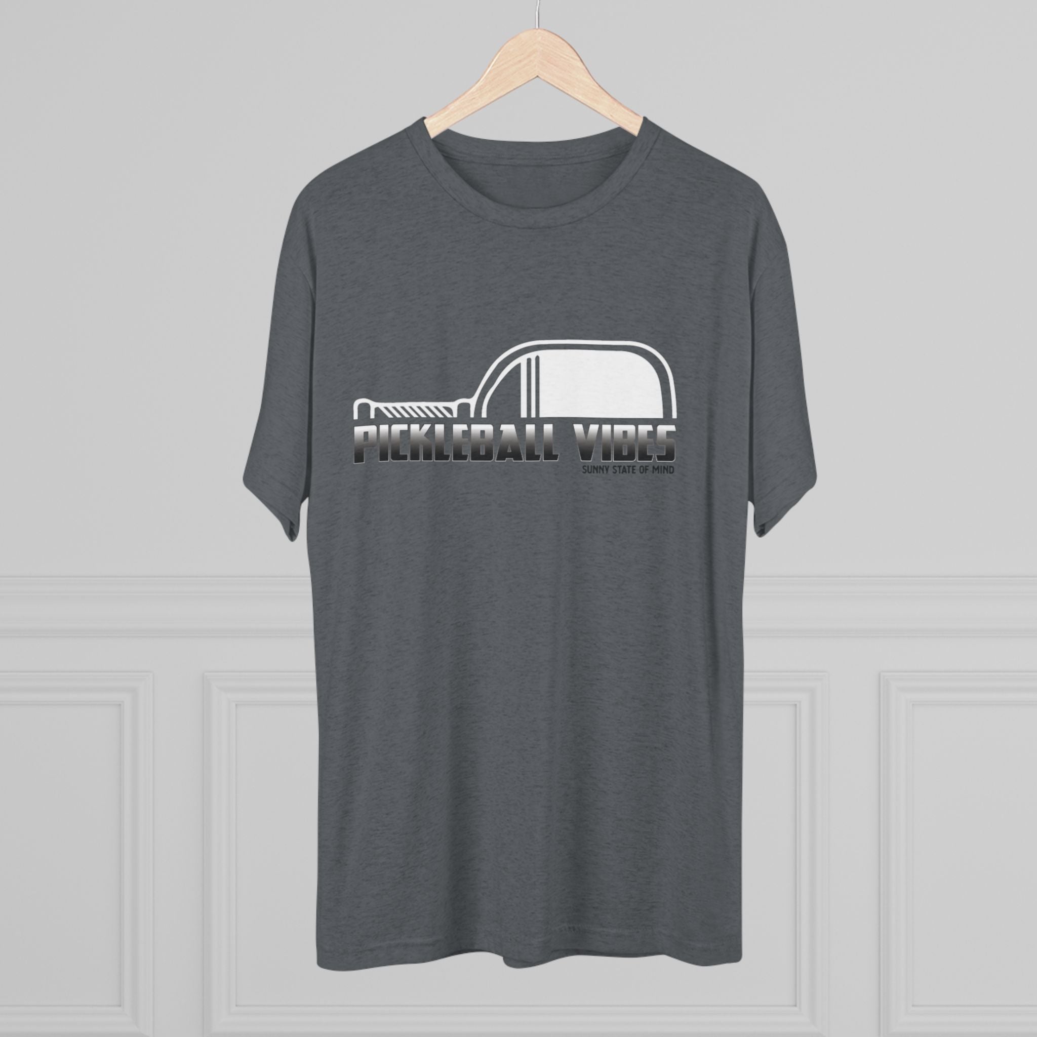 Pickleball Vibes – Retro Black Edition Unisex Tri-Blend Tee