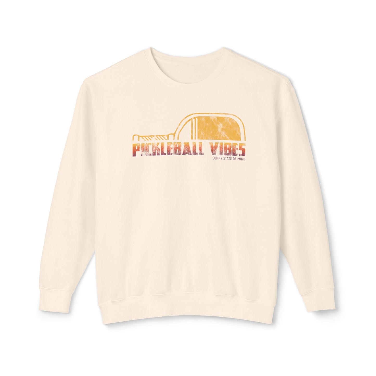 Lightweight Pickleball Vibes Crewneck Sweatshirt Unisex