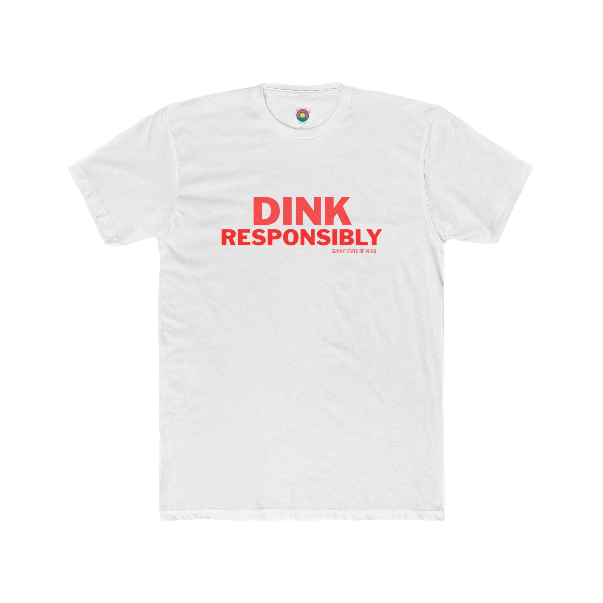 Unisex Cotton Crew Tee – “Dink Responsibly” Front Logo