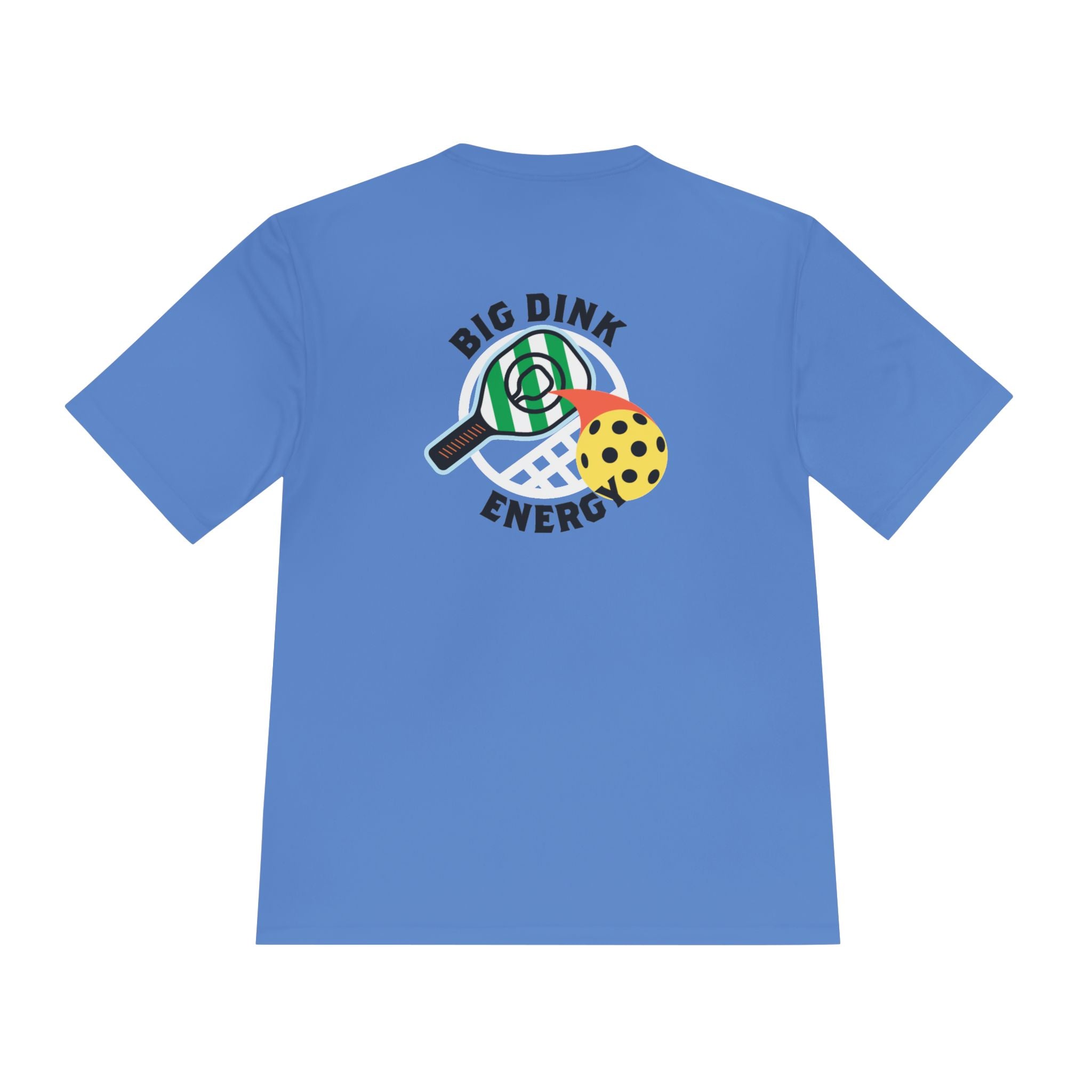 Big Dink Energy Unisex Performance Tee Heather Grey with Green