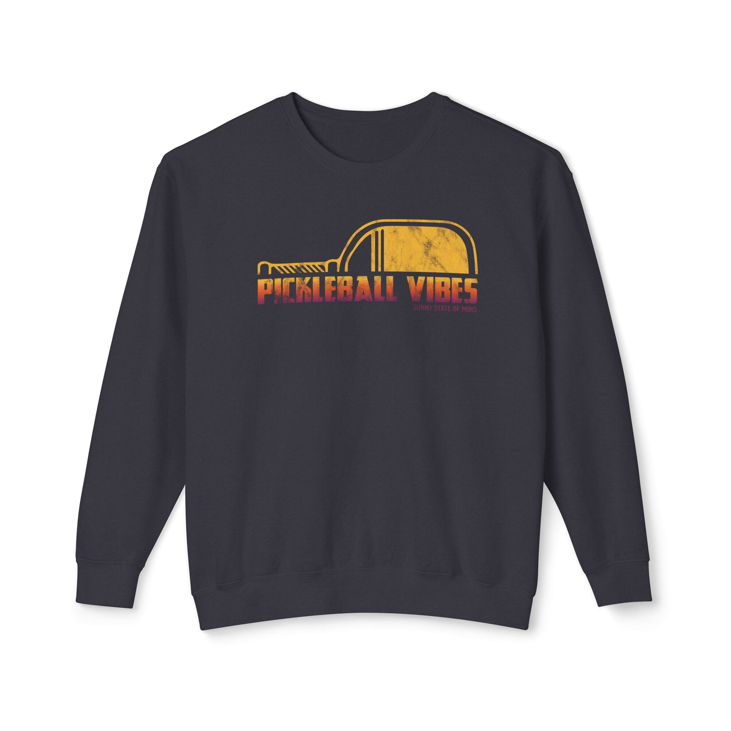 Lightweight Pickleball Vibes Crewneck Sweatshirt Unisex