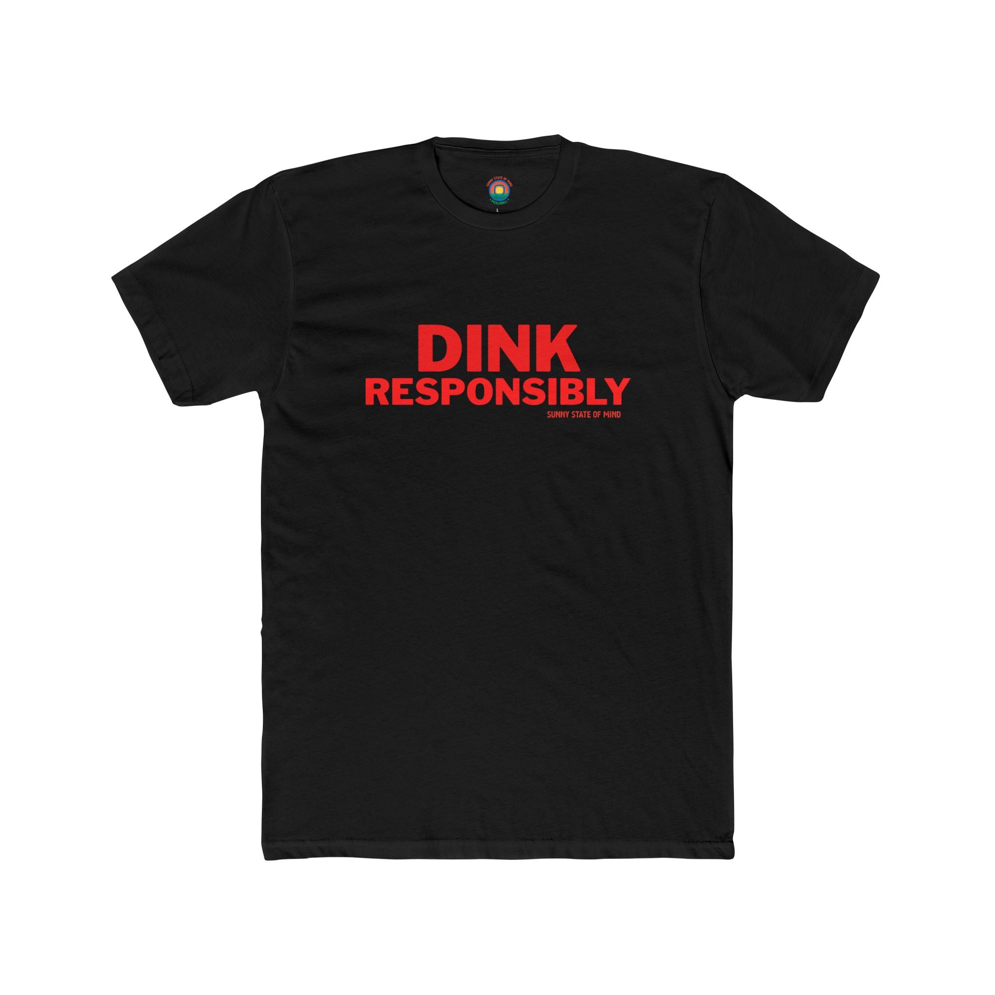 Unisex Cotton Crew Tee – “Dink Responsibly” Front Logo
