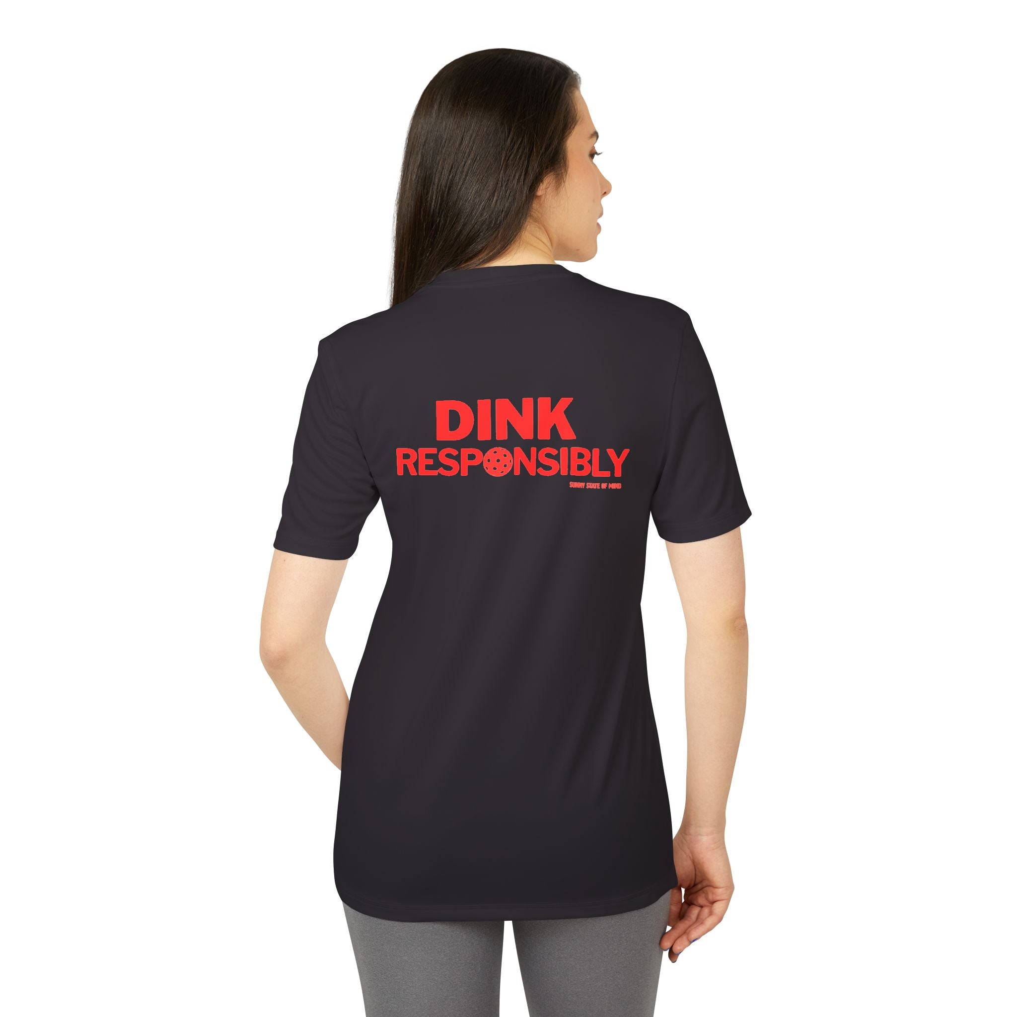 Dink Responsibly Unisex Sport T-Shirt – Sunny State of Mind Pickleball