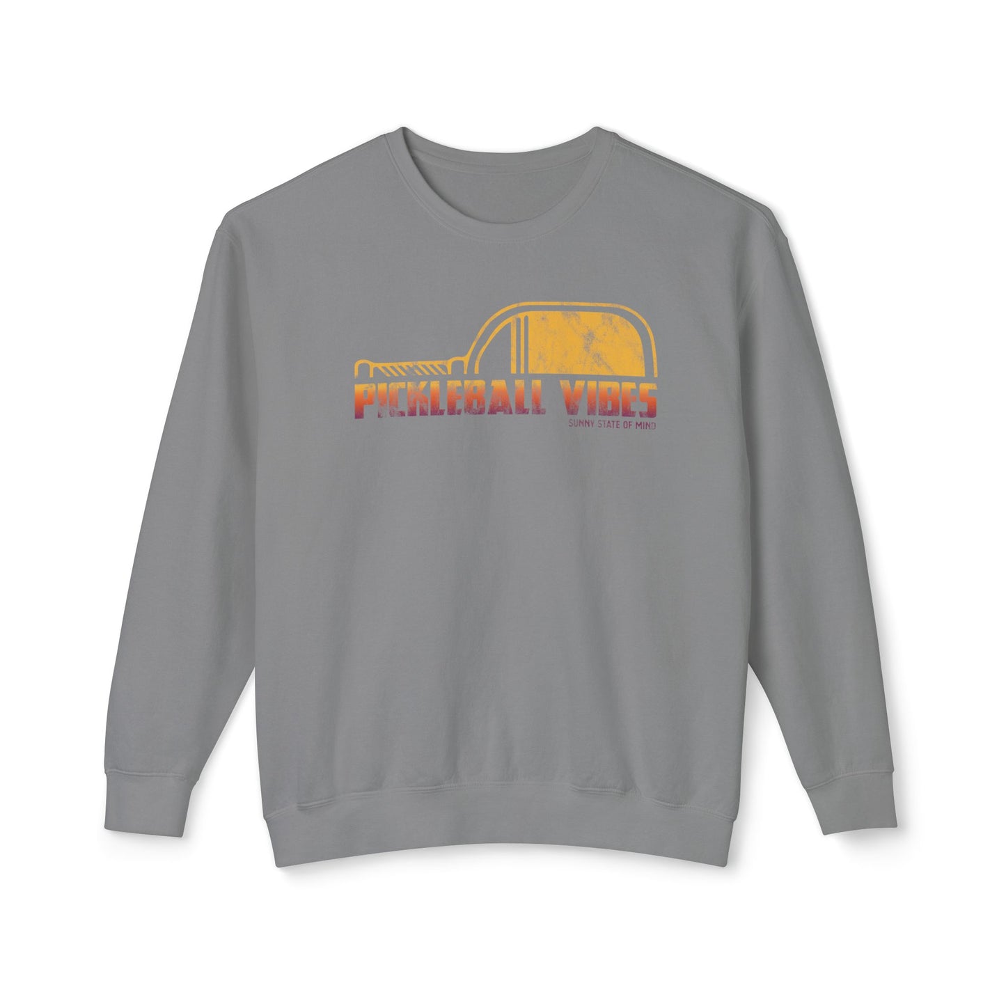 Lightweight Pickleball Vibes Crewneck Sweatshirt Unisex